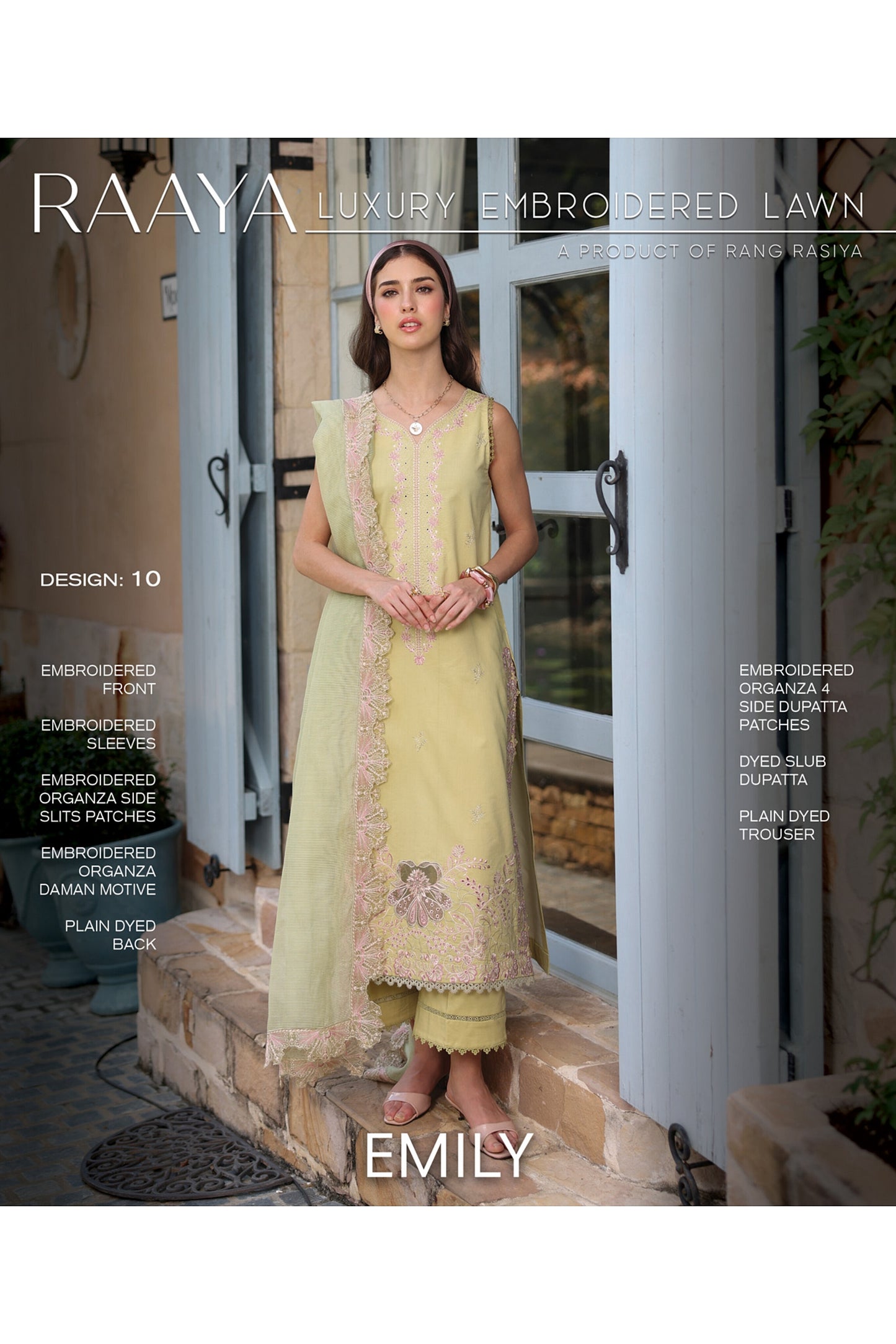 [ SUIT C ] - RAAYA LUXURY LAWN EMBROIDERED COLLECTION 2026