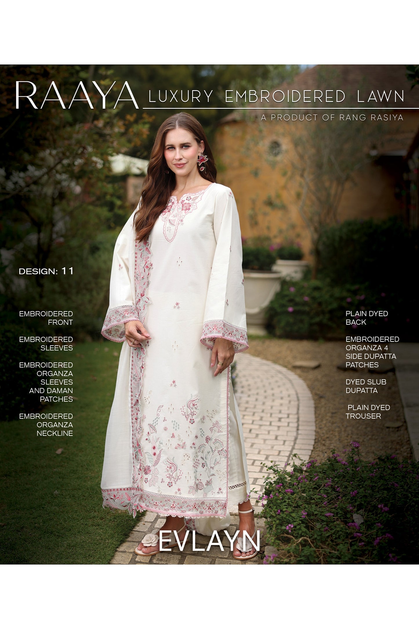 [ SUIT B ] - RAAYA LUXURY LAWN EMBROIDERED COLLECTION 2026