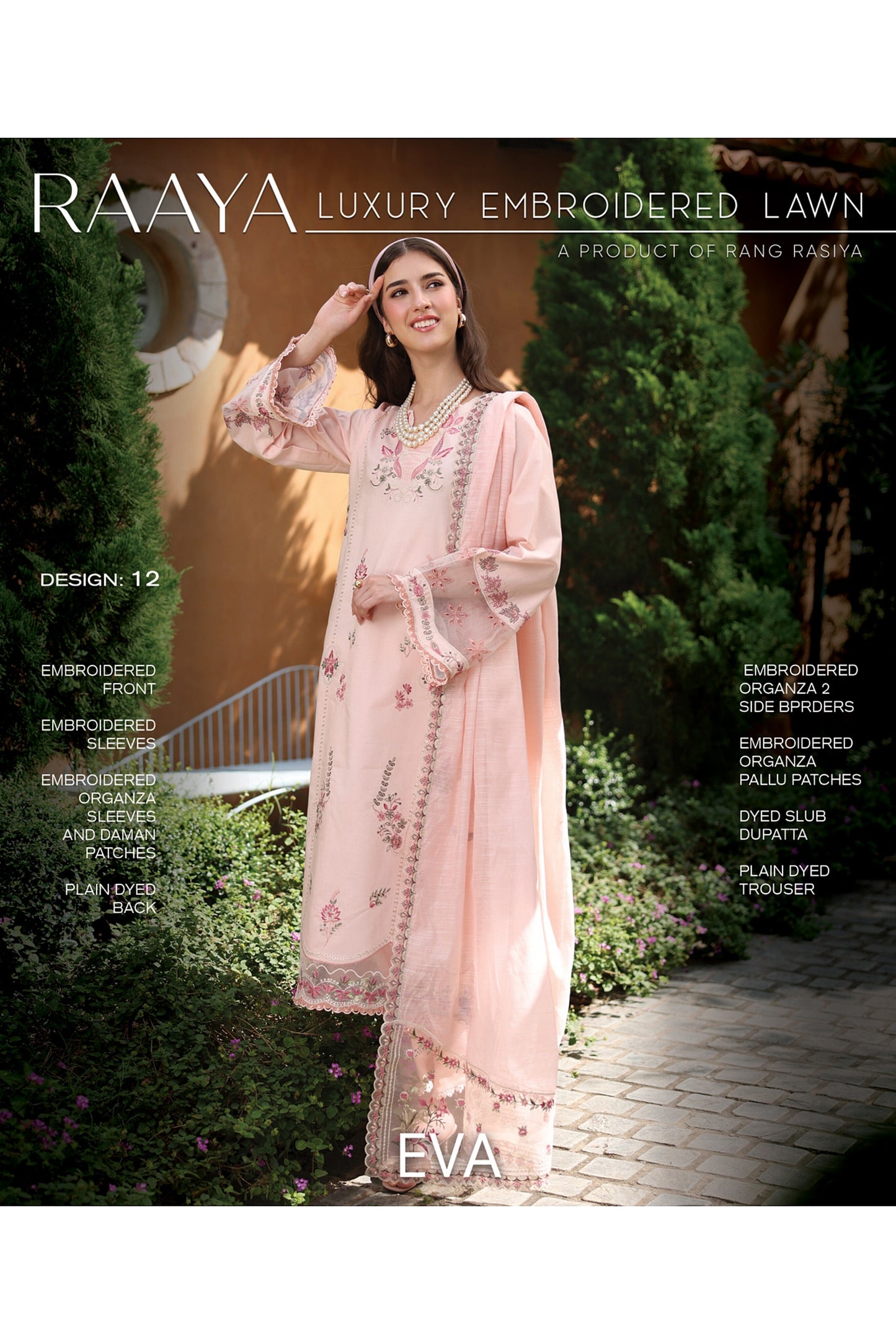 [ SUIT A ] - RAAYA LUXURY LAWN EMBROIDERED COLLECTION 2026