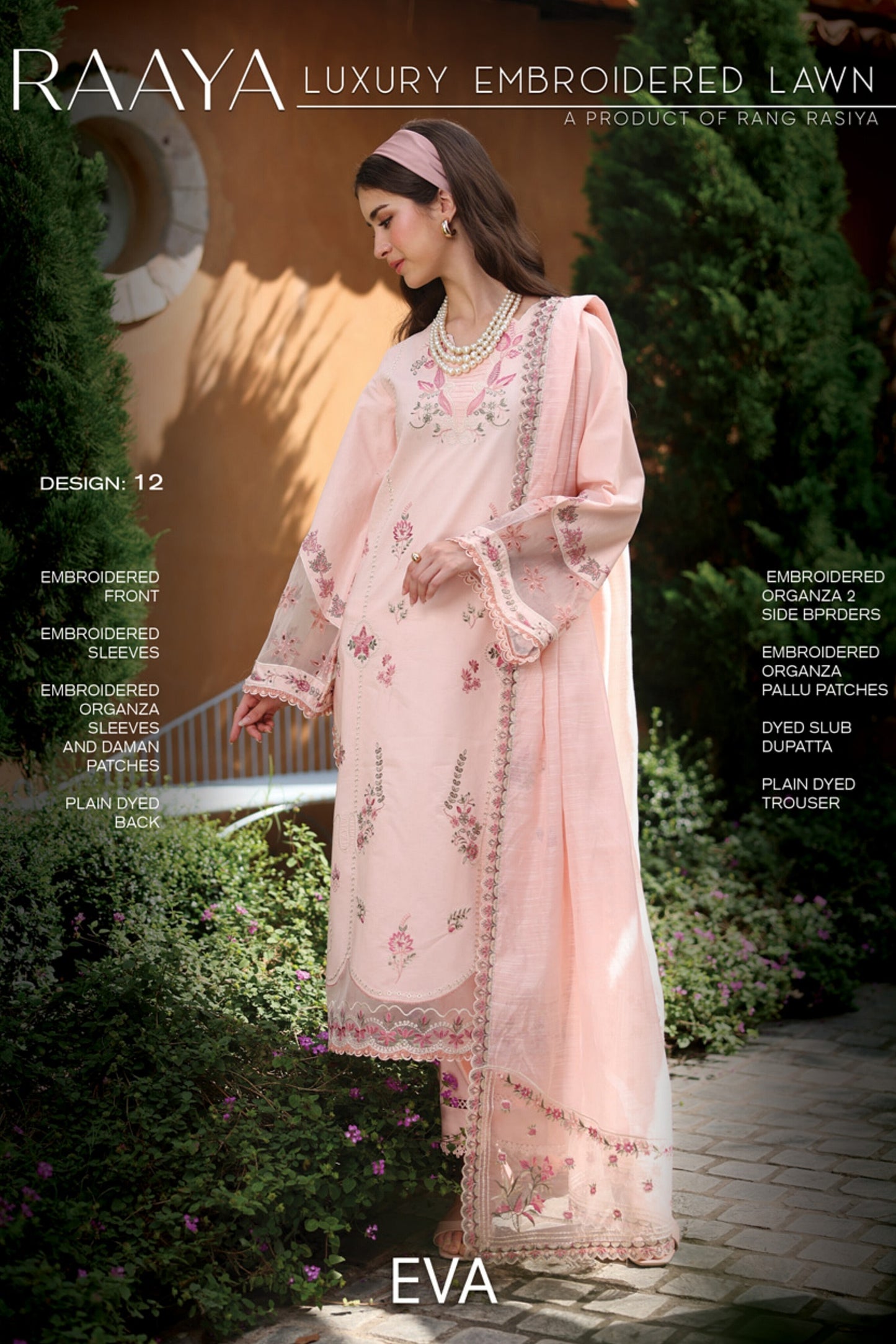 [ SUIT A ] - RAAYA LUXURY LAWN EMBROIDERED COLLECTION 2026