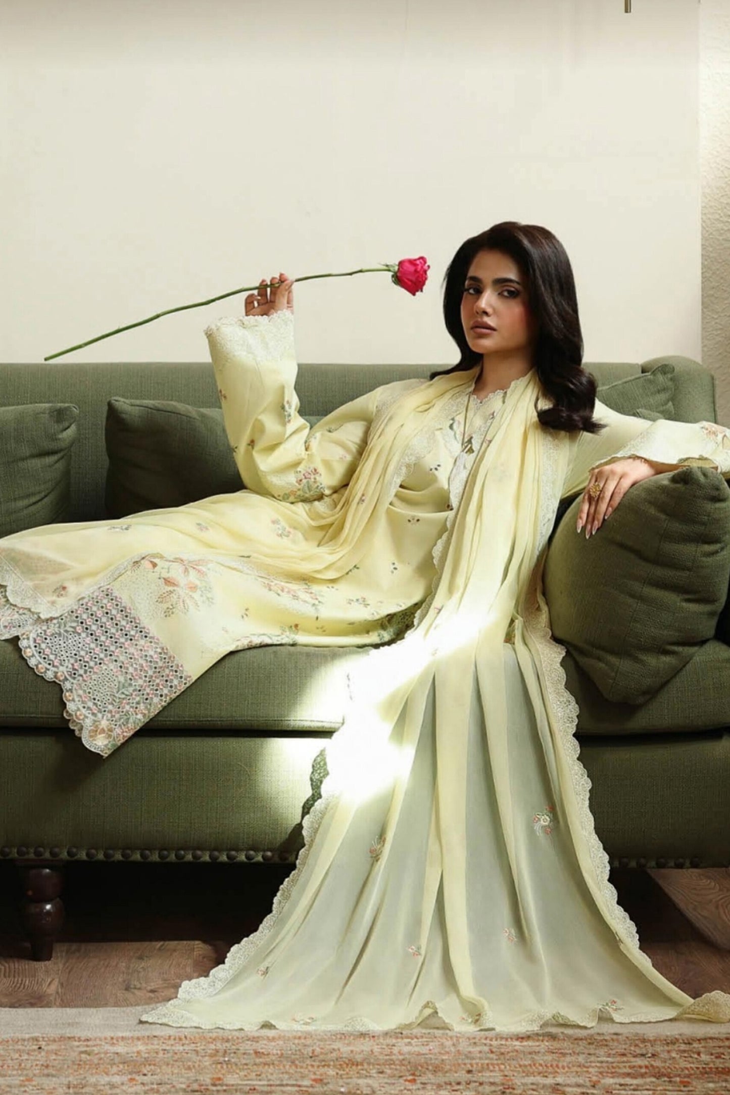 [ SUIT B ] - RAMSHA AFSANAH ROSA ESSENTIAL LAWN EMBROIDERED COLLECTION 2026