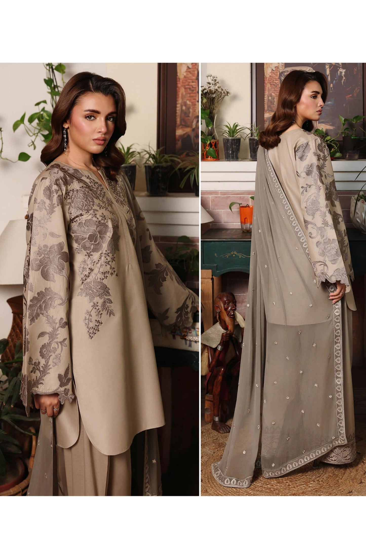 [ SUIT A ] - RAMSHA AFSANAH ROSA ESSENTIAL LAWN EMBROIDERED COLLECTION 2026