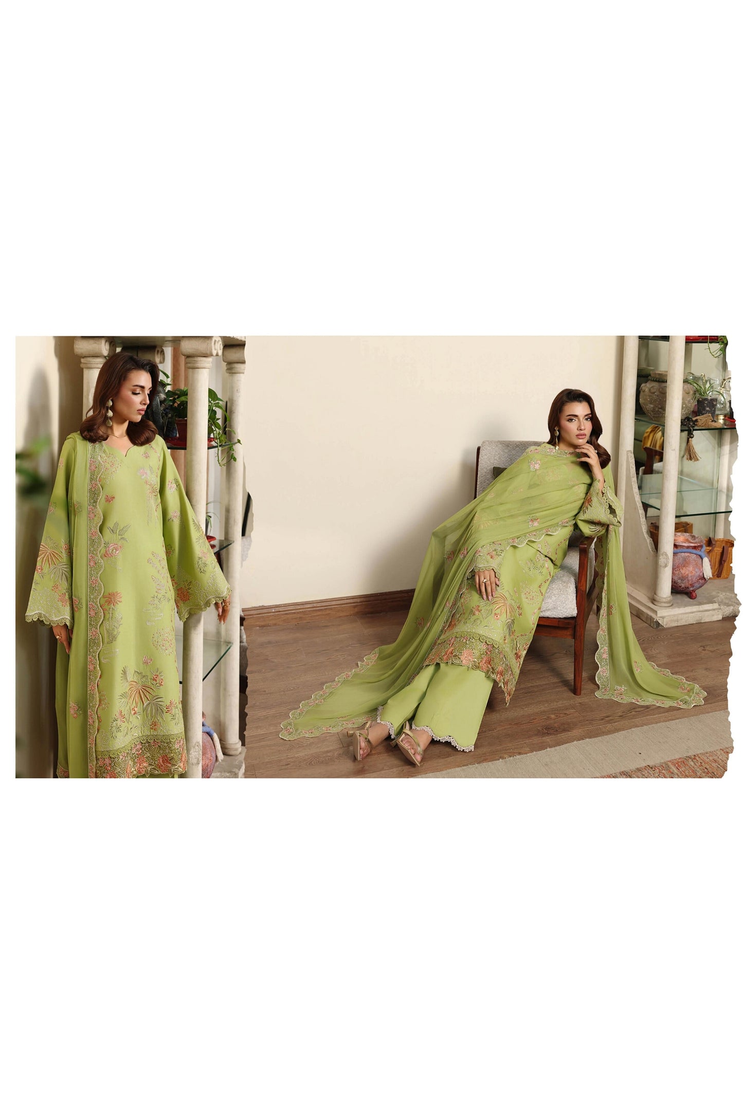 [ SUIT D ] - RAMSHA AFSANAH ROSA ESSENTIAL LAWN EMBROIDERED COLLECTION 2026