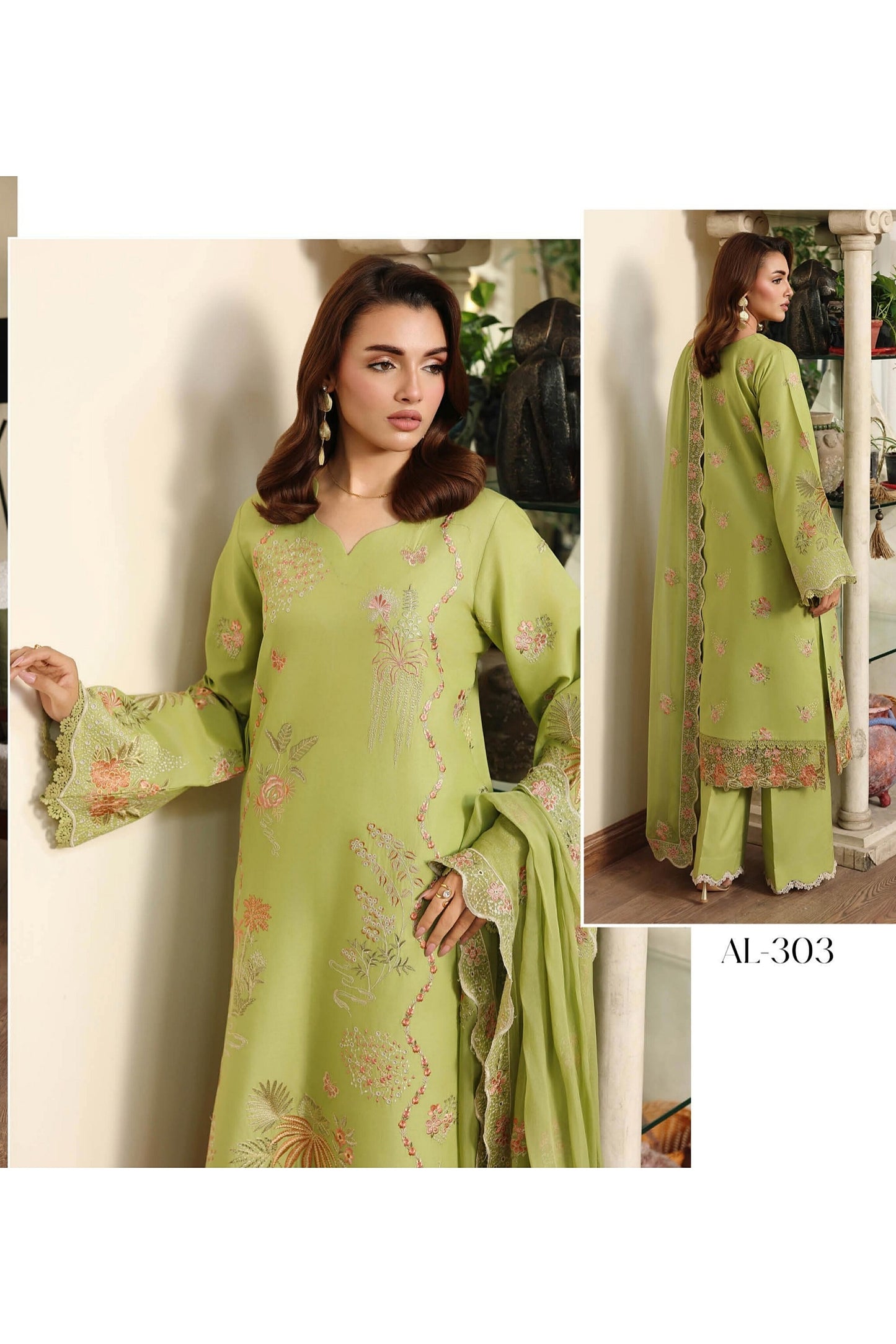 [ SUIT D ] - RAMSHA AFSANAH ROSA ESSENTIAL LAWN EMBROIDERED COLLECTION 2026