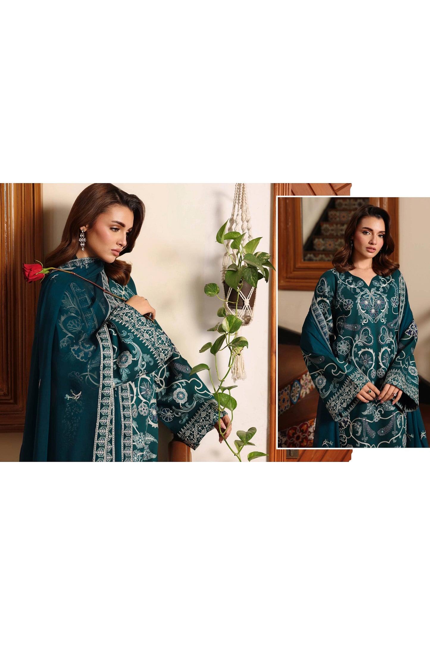 [ SUIT E ] - RAMSHA AFSANAH ROSA ESSENTIAL LAWN EMBROIDERED COLLECTION 2026