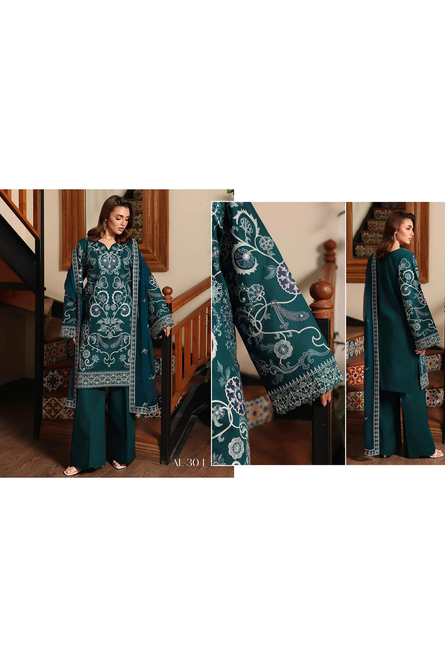 [ SUIT E ] - RAMSHA AFSANAH ROSA ESSENTIAL LAWN EMBROIDERED COLLECTION 2026