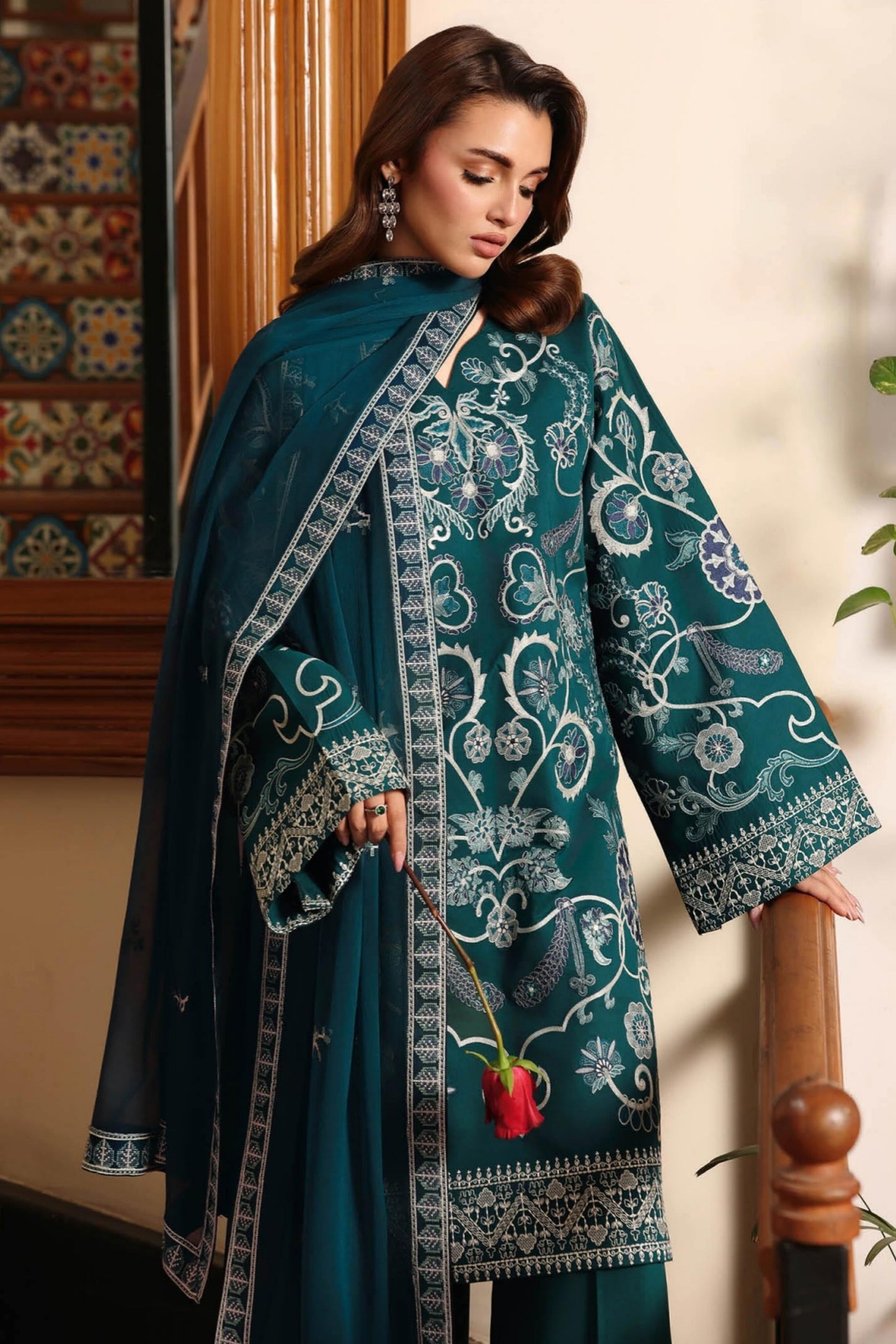 [ SUIT E ] - RAMSHA AFSANAH ROSA ESSENTIAL LAWN EMBROIDERED COLLECTION 2026