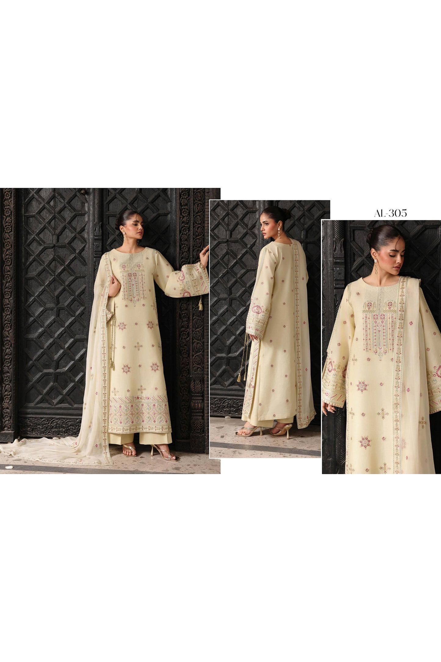 [ SUIT F ] - RAMSHA AFSANAH ROSA ESSENTIAL LAWN EMBROIDERED COLLECTION 2026