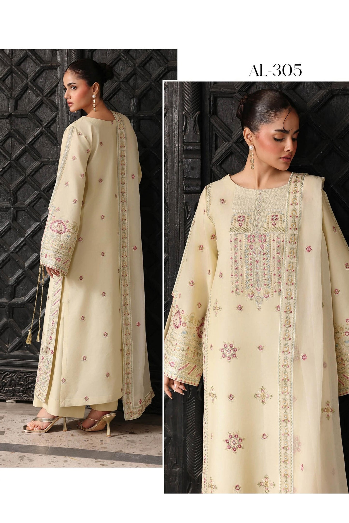 [ SUIT F ] - RAMSHA AFSANAH ROSA ESSENTIAL LAWN EMBROIDERED COLLECTION 2026