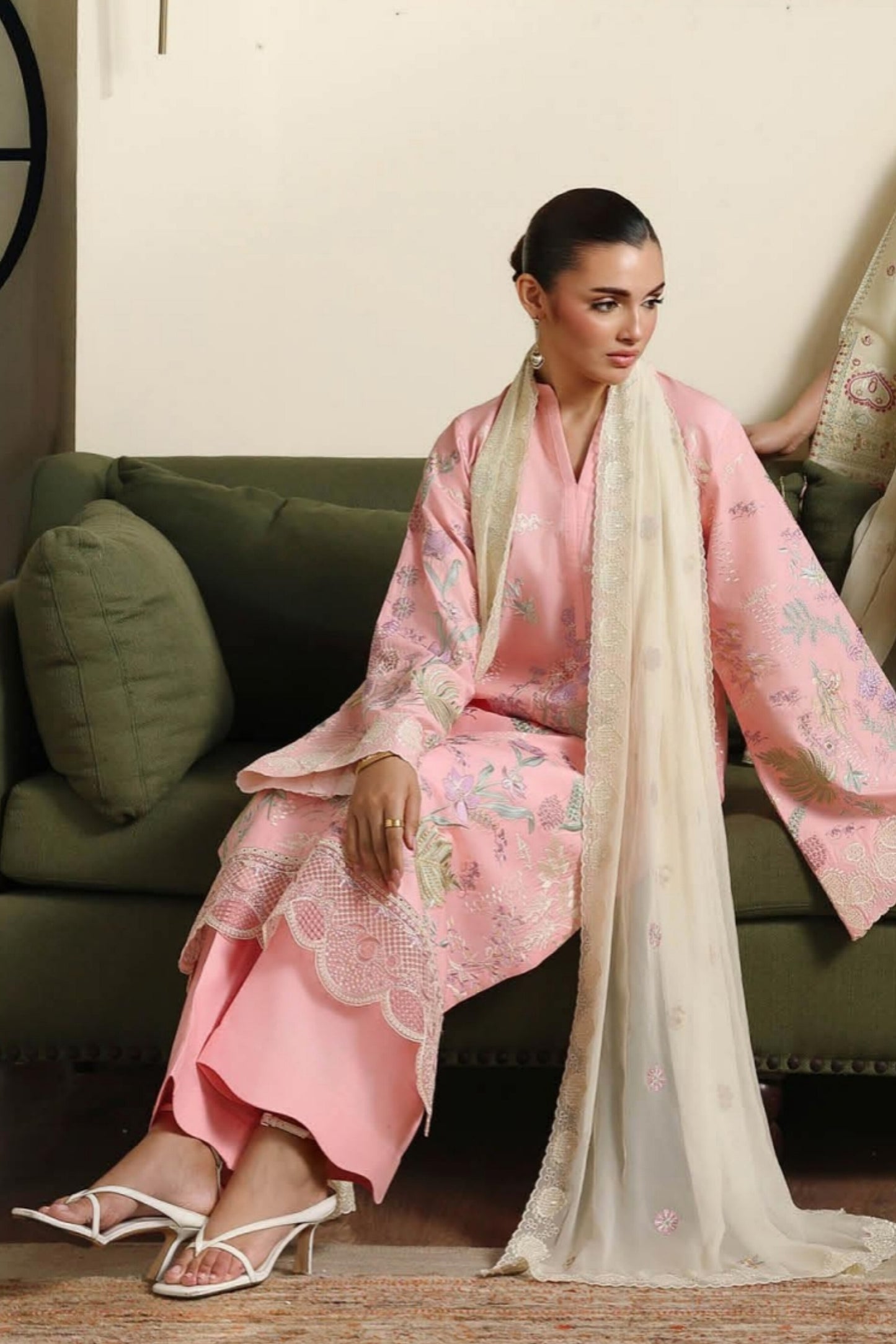 [ SUIT G ] - RAMSHA AFSANAH ROSA ESSENTIAL LAWN EMBROIDERED COLLECTION 2026