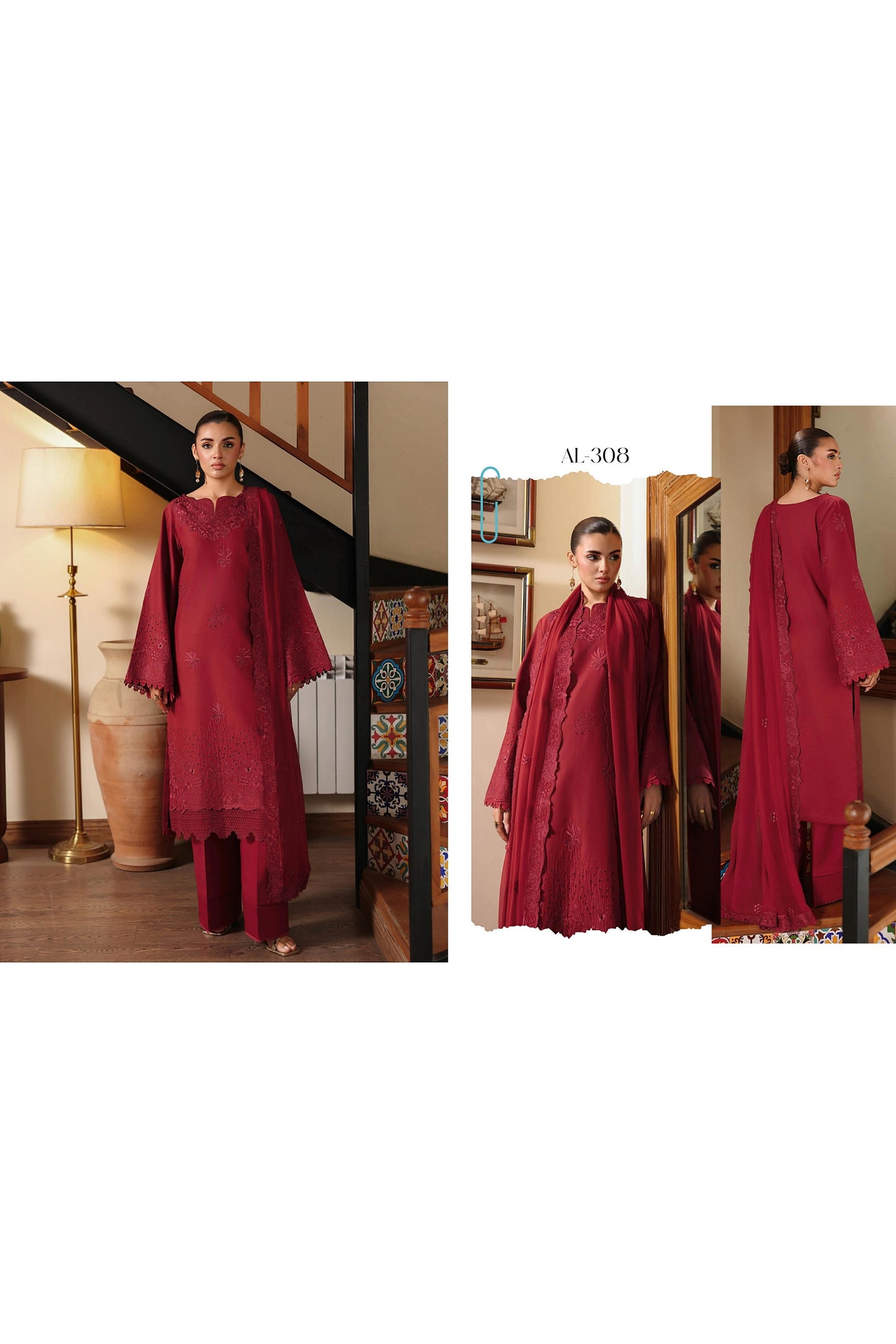 [ SUIT J ] - RAMSHA AFSANAH ROSA ESSENTIAL LAWN EMBROIDERED COLLECTION 2026
