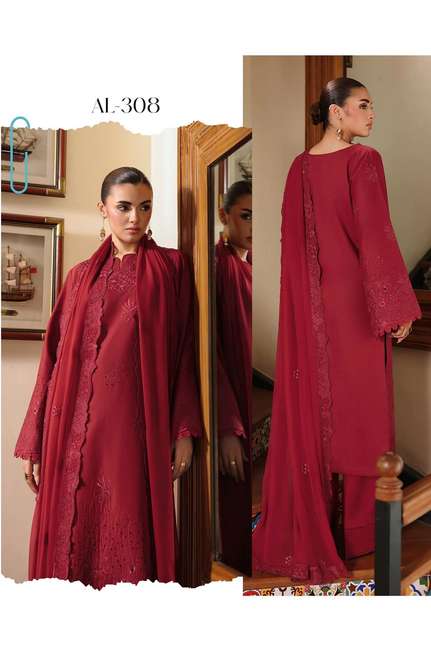 [ SUIT J ] - RAMSHA AFSANAH ROSA ESSENTIAL LAWN EMBROIDERED COLLECTION 2026