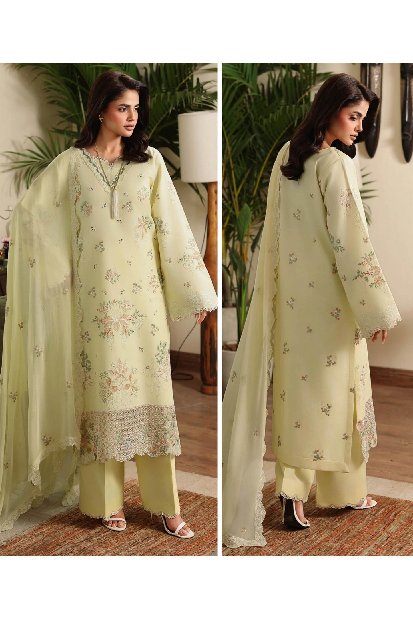 [ SUIT B ] - RAMSHA AFSANAH ROSA ESSENTIAL LAWN EMBROIDERED COLLECTION 2026