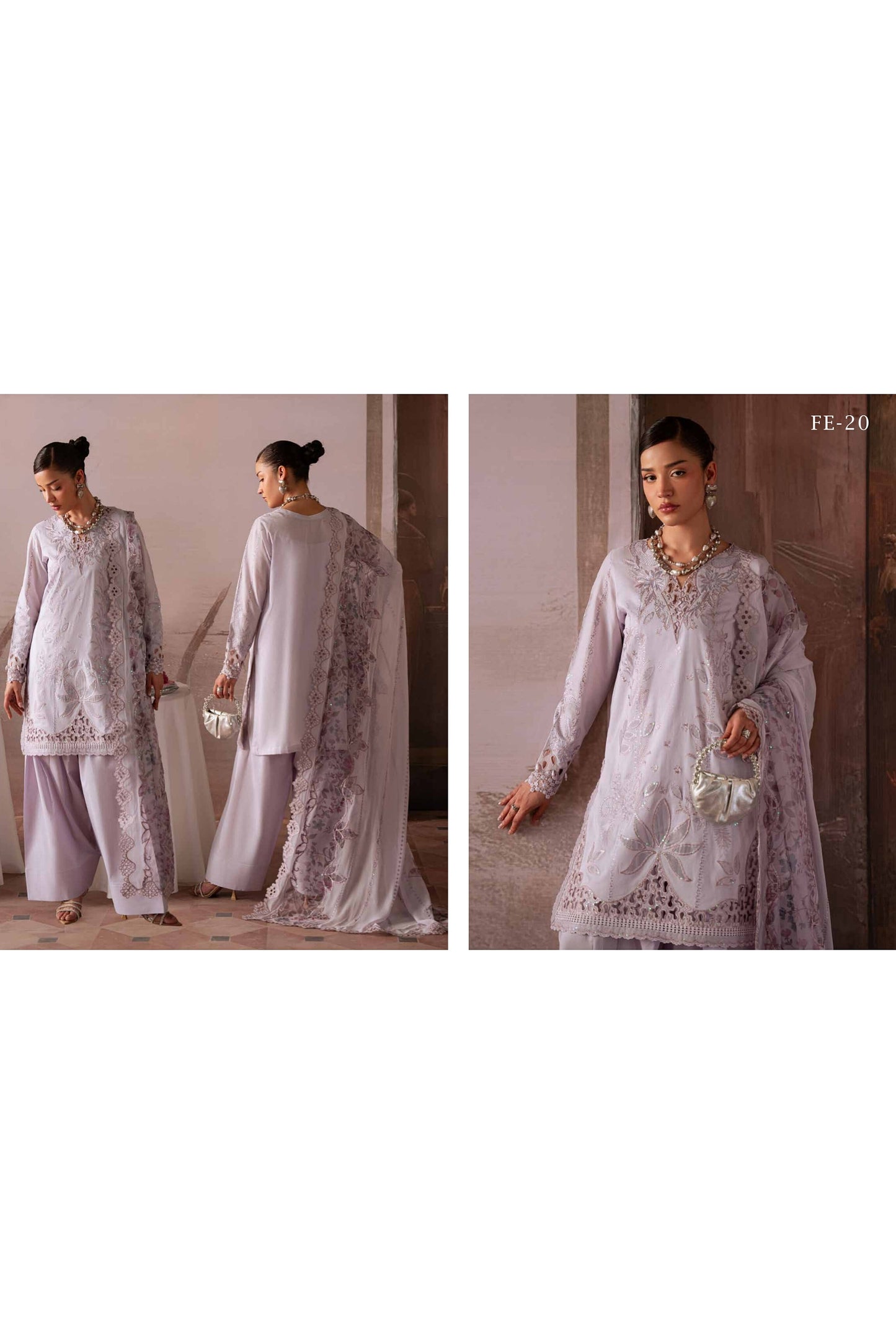 [ SUIT F ] - NUREH FEYA EMBROIDERED LAWN WITH EMBROIDERED CHIFFON DUPATTA COLLECTION 2026