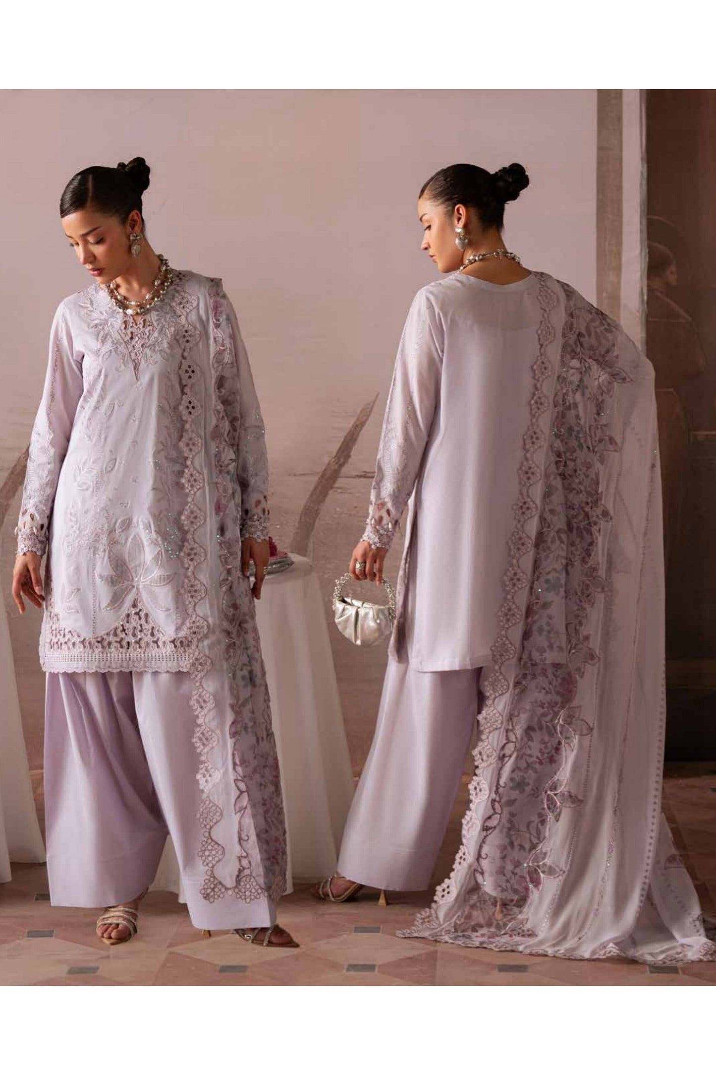 [ SUIT F ] - NUREH FEYA EMBROIDERED LAWN WITH EMBROIDERED CHIFFON DUPATTA COLLECTION 2026