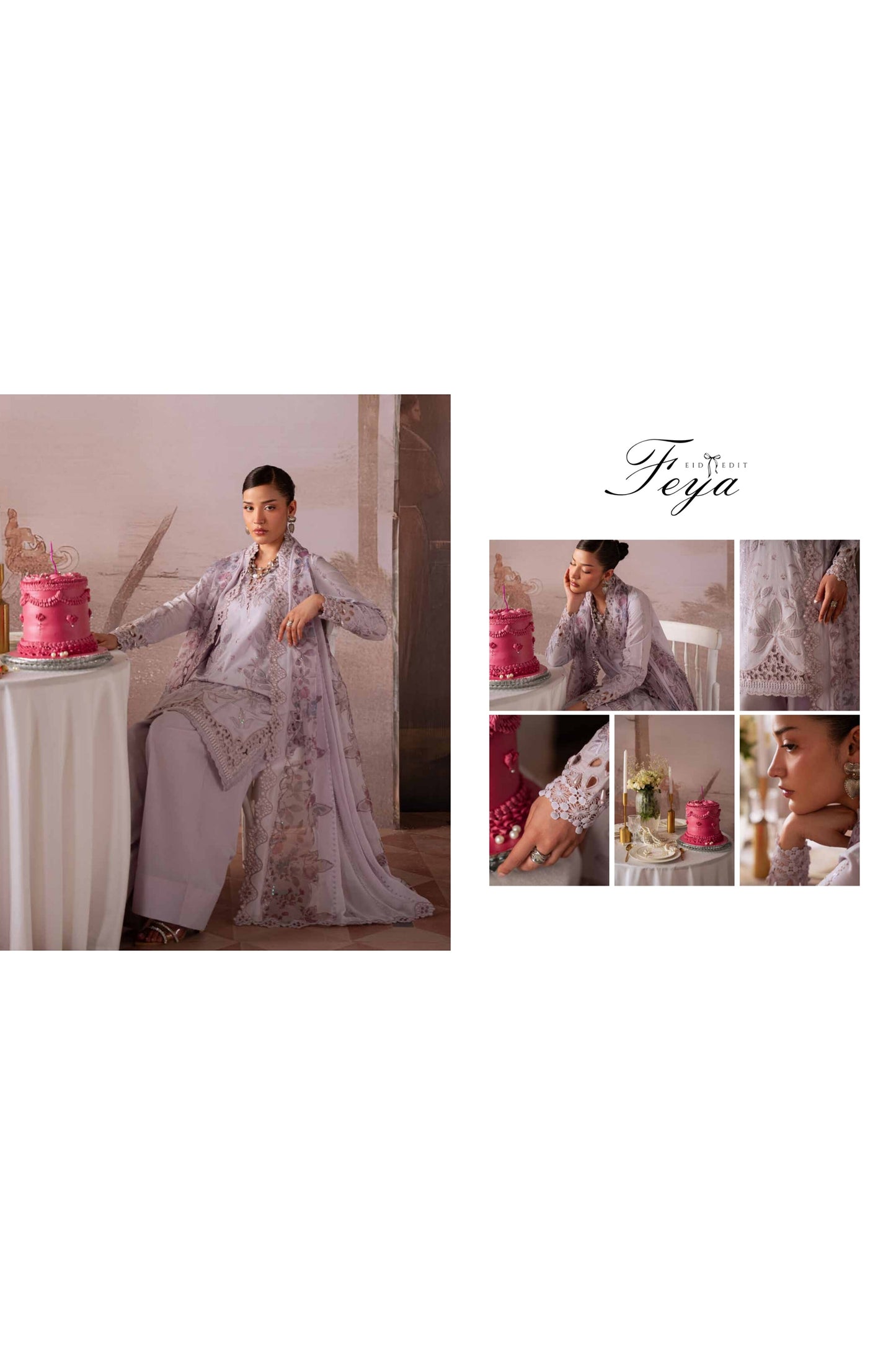 [ SUIT F ] - NUREH FEYA EMBROIDERED LAWN WITH EMBROIDERED CHIFFON DUPATTA COLLECTION 2026