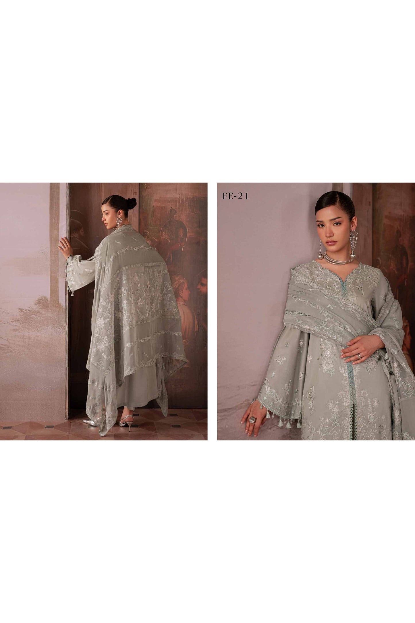 [ SUIT E ] - NUREH FEYA EMBROIDERED LAWN WITH EMBROIDERED CHIFFON DUPATTA COLLECTION 2026