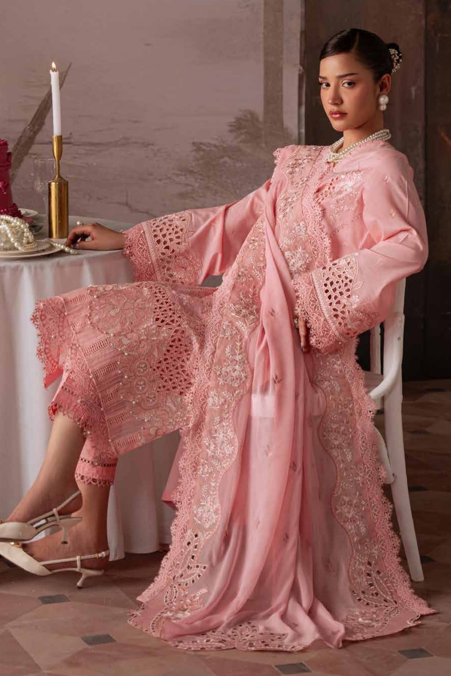[ SUIT D ] - NUREH FEYA EMBROIDERED LAWN WITH EMBROIDERED CHIFFON DUPATTA COLLECTION 2026