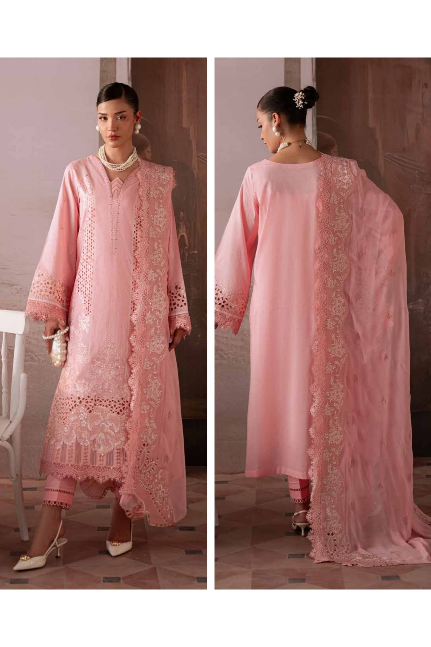 [ SUIT D ] - NUREH FEYA EMBROIDERED LAWN WITH EMBROIDERED CHIFFON DUPATTA COLLECTION 2026