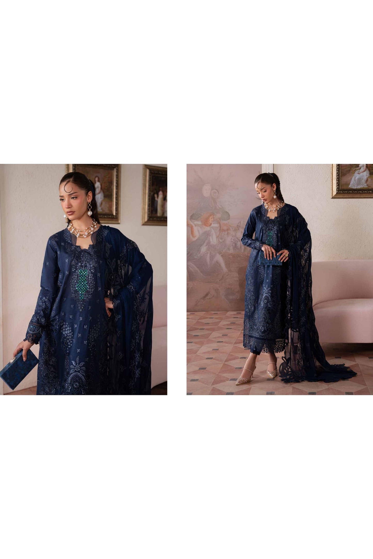 [ SUIT C ] - NUREH FEYA EMBROIDERED LAWN WITH EMBROIDERED CHIFFON DUPATTA COLLECTION 2026