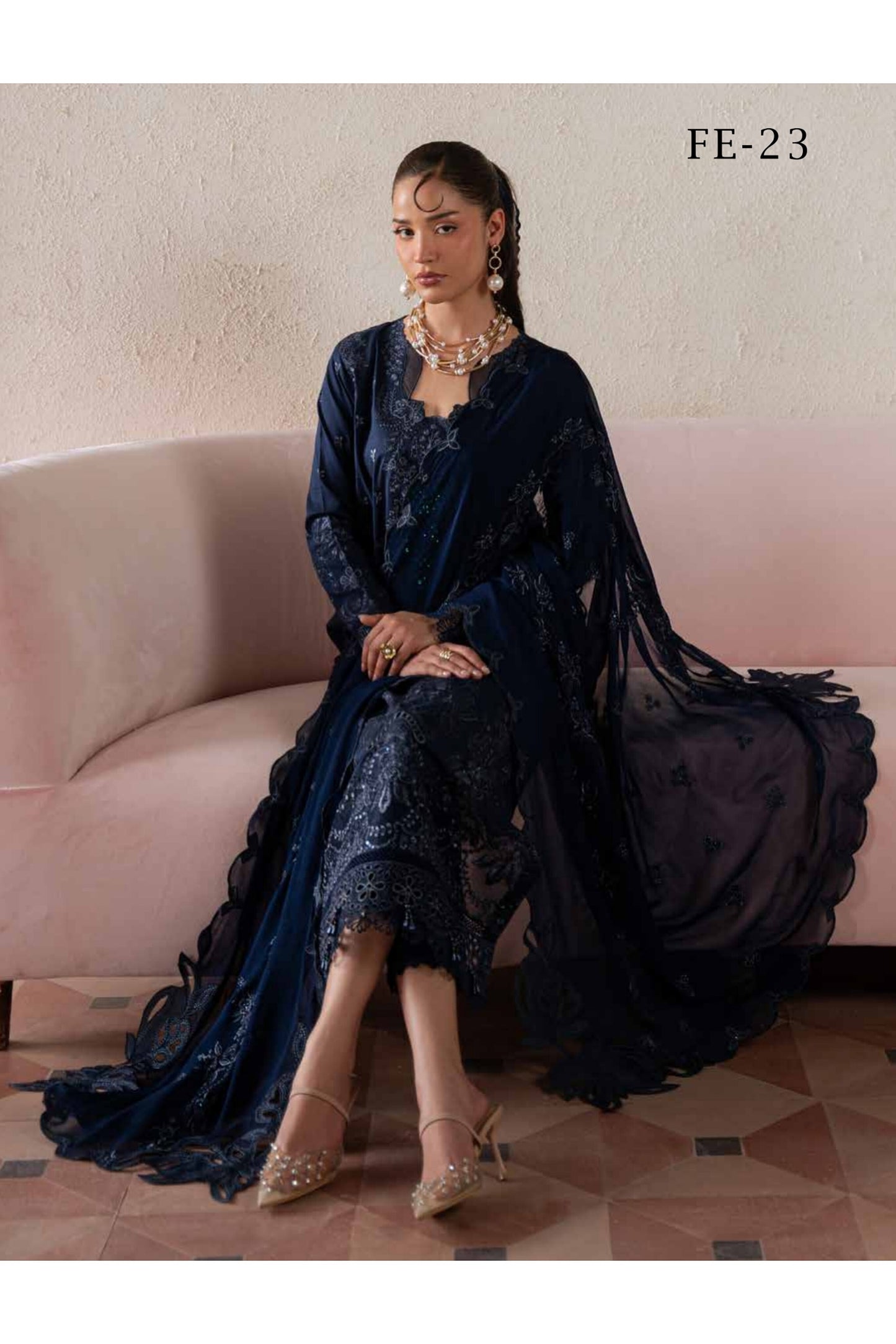 [ SUIT C ] - NUREH FEYA EMBROIDERED LAWN WITH EMBROIDERED CHIFFON DUPATTA COLLECTION 2026