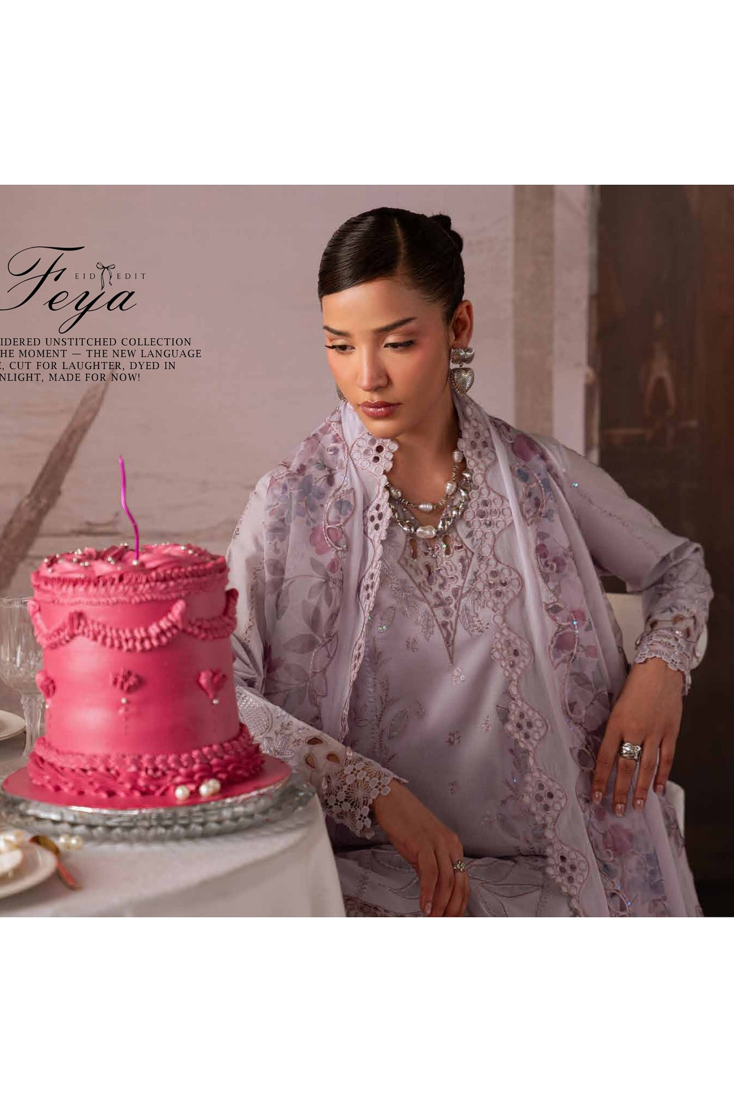 [ SUIT F ] - NUREH FEYA EMBROIDERED LAWN WITH EMBROIDERED CHIFFON DUPATTA COLLECTION 2026