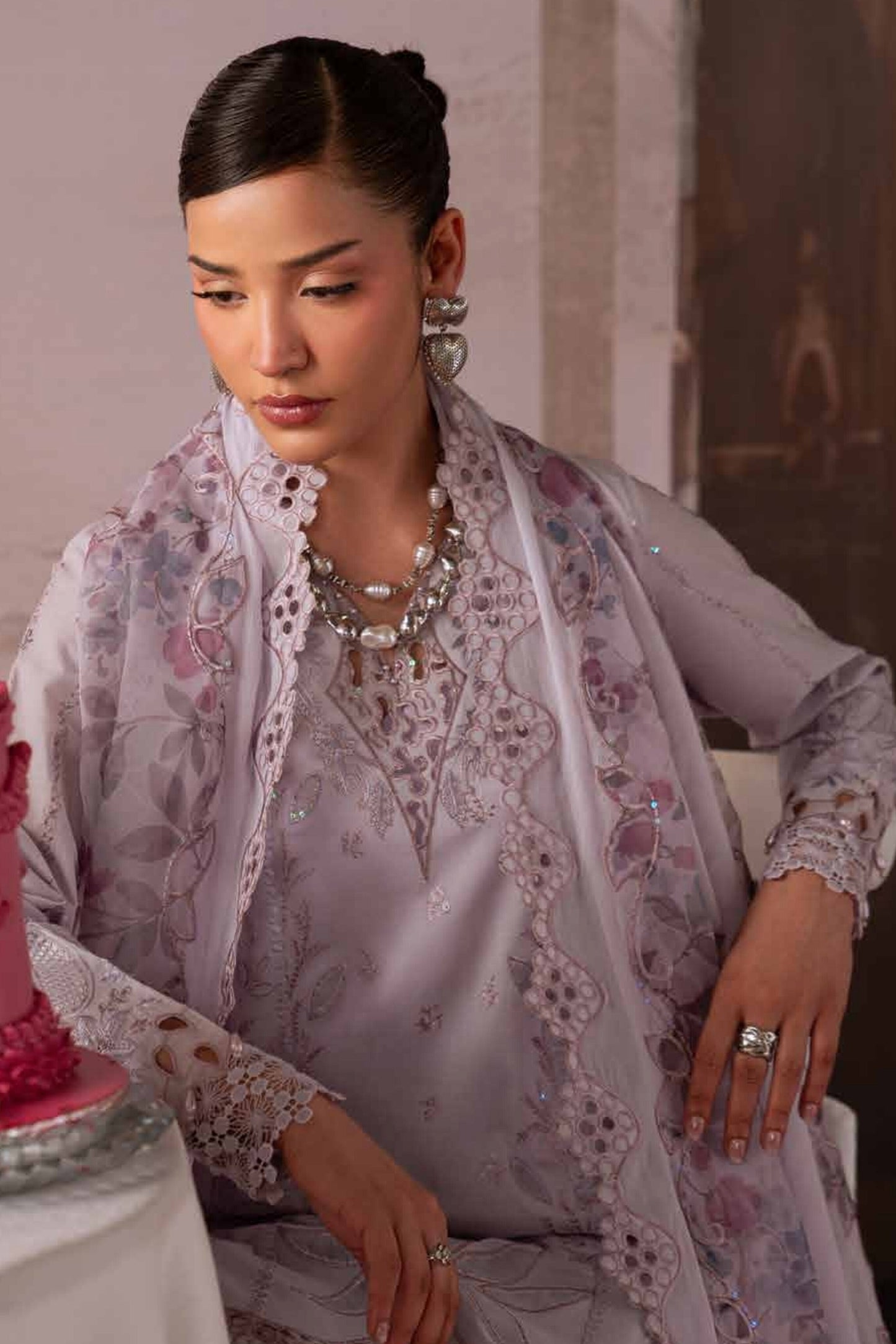 [ SUIT F ] - NUREH FEYA EMBROIDERED LAWN WITH EMBROIDERED CHIFFON DUPATTA COLLECTION 2026