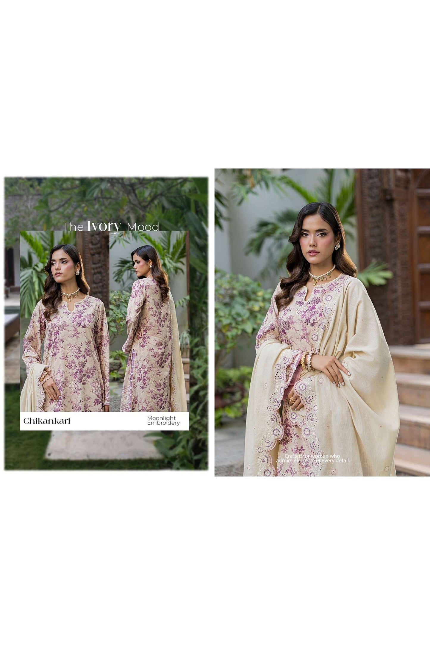 [ SUIT B ] - ZELLBURY CHIKANKARI LAWN EMBROIDERED COLLECTION 2026