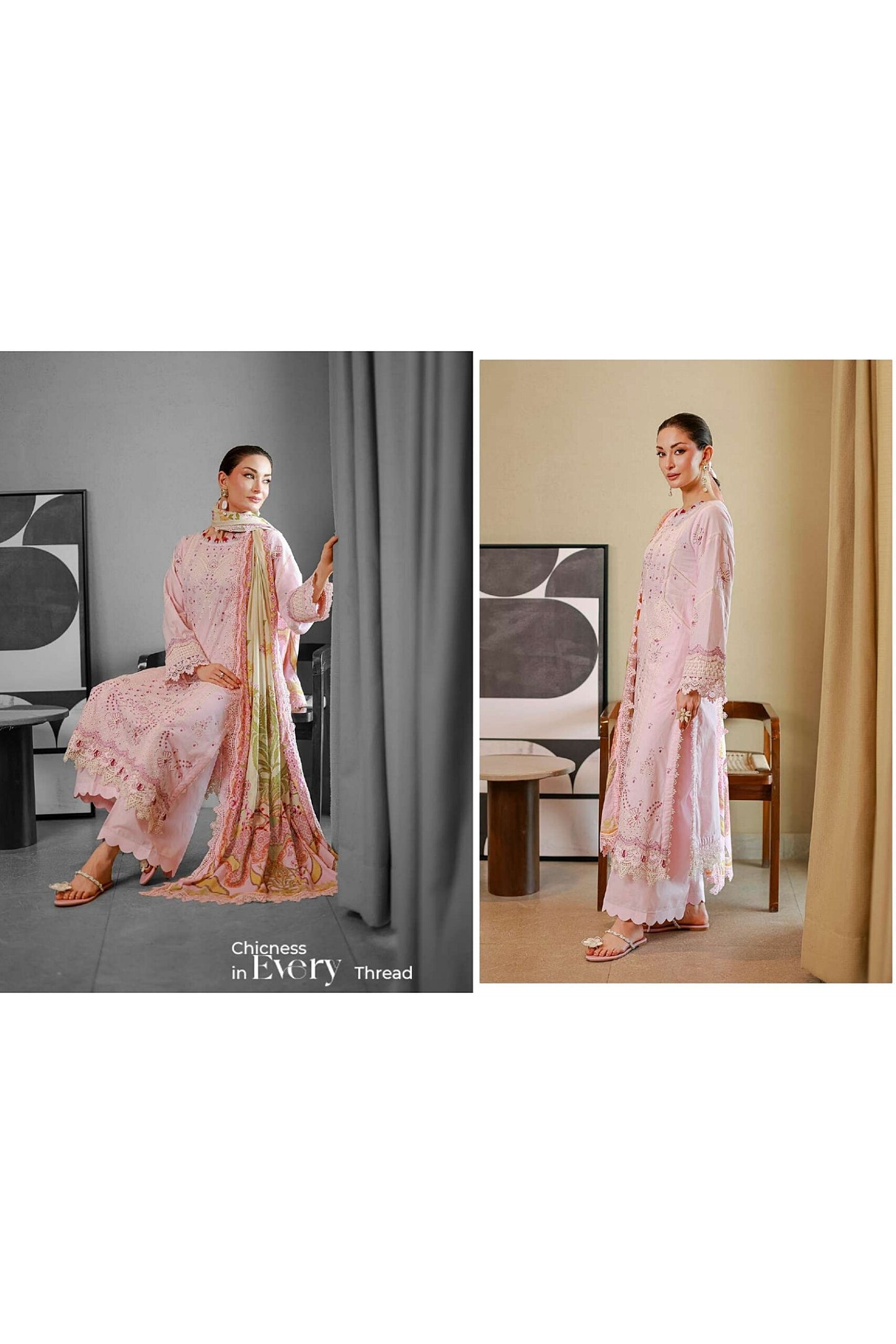 [ SUIT E ] - ZELLBURY CHIKANKARI LAWN EMBROIDERED COLLECTION 2026