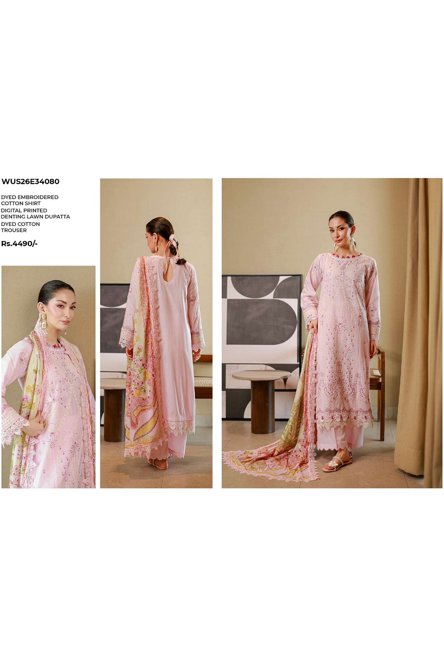 [ SUIT E ] - ZELLBURY CHIKANKARI LAWN EMBROIDERED COLLECTION 2026