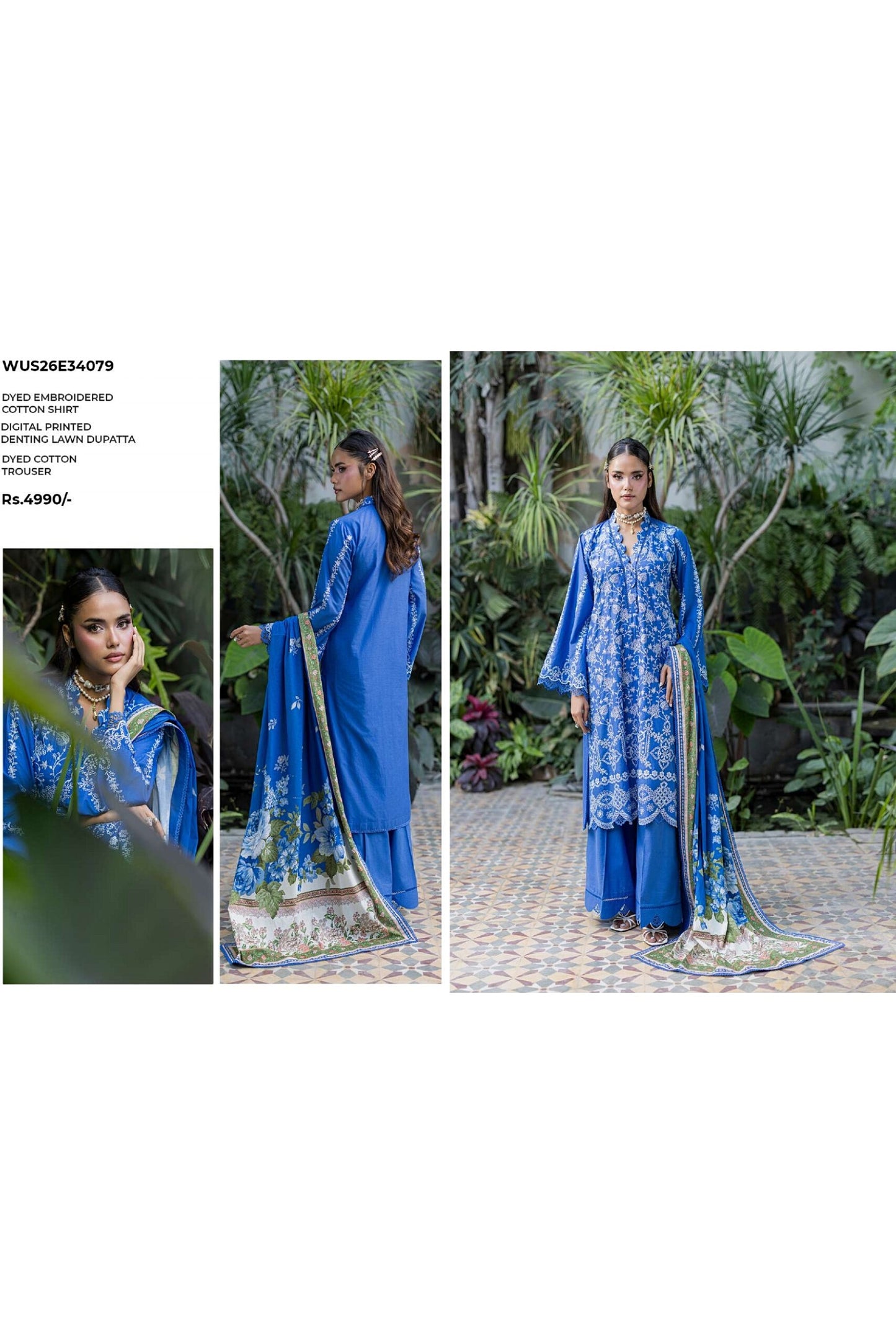 [ SUIT F ] - ZELLBURY CHIKANKARI LAWN EMBROIDERED COLLECTION 2026