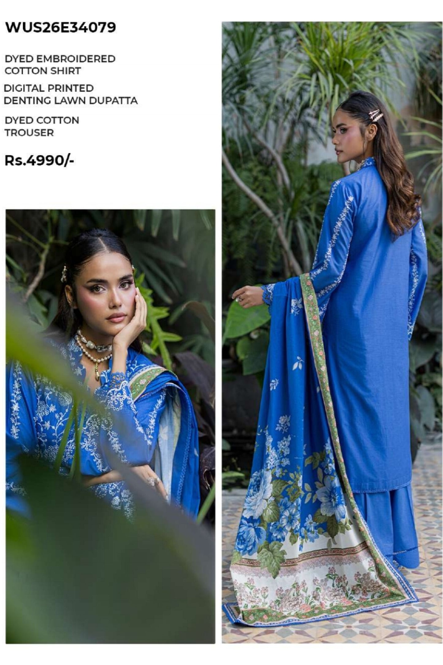 [ SUIT F ] - ZELLBURY CHIKANKARI LAWN EMBROIDERED COLLECTION 2026