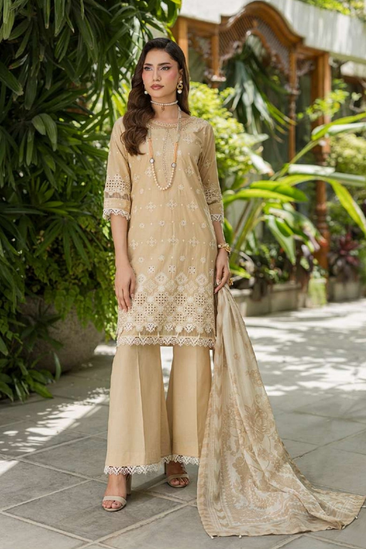 [ SUIT G ] - ZELLBURY CHIKANKARI LAWN EMBROIDERED COLLECTION 2026