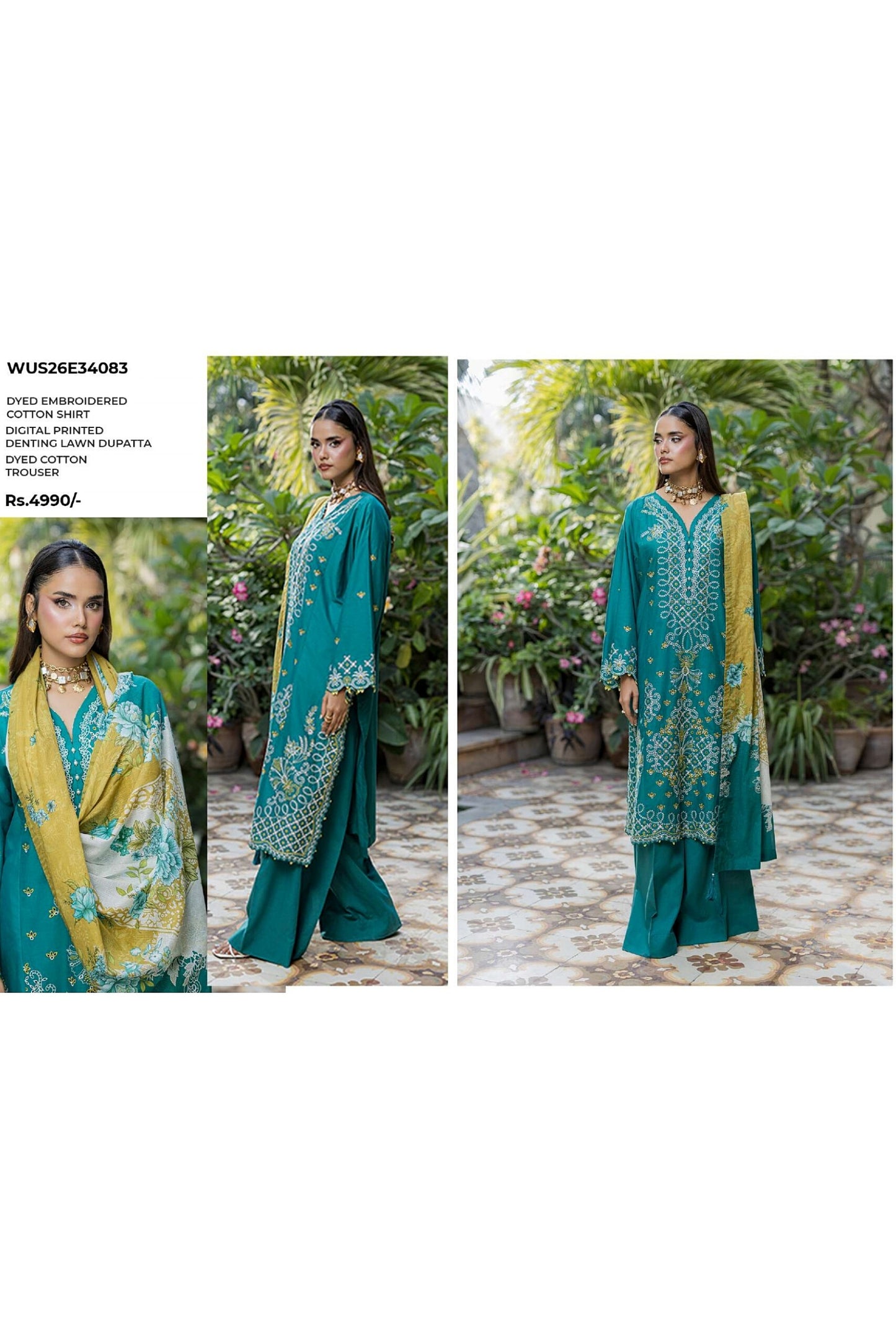 [ SUIT I ] - ZELLBURY CHIKANKARI LAWN EMBROIDERED COLLECTION 2026