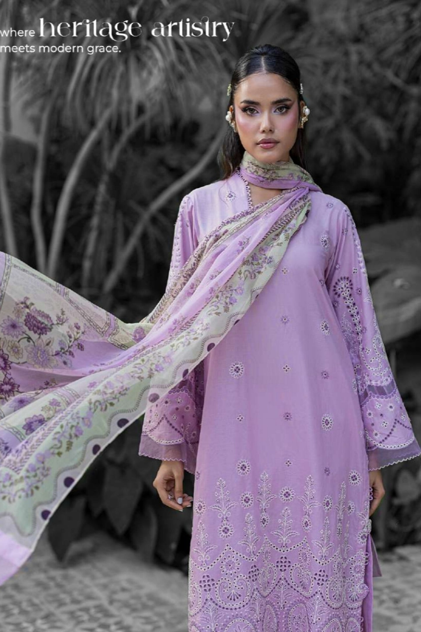 [ SUIT J ] - ZELLBURY CHIKANKARI LAWN EMBROIDERED COLLECTION 2026