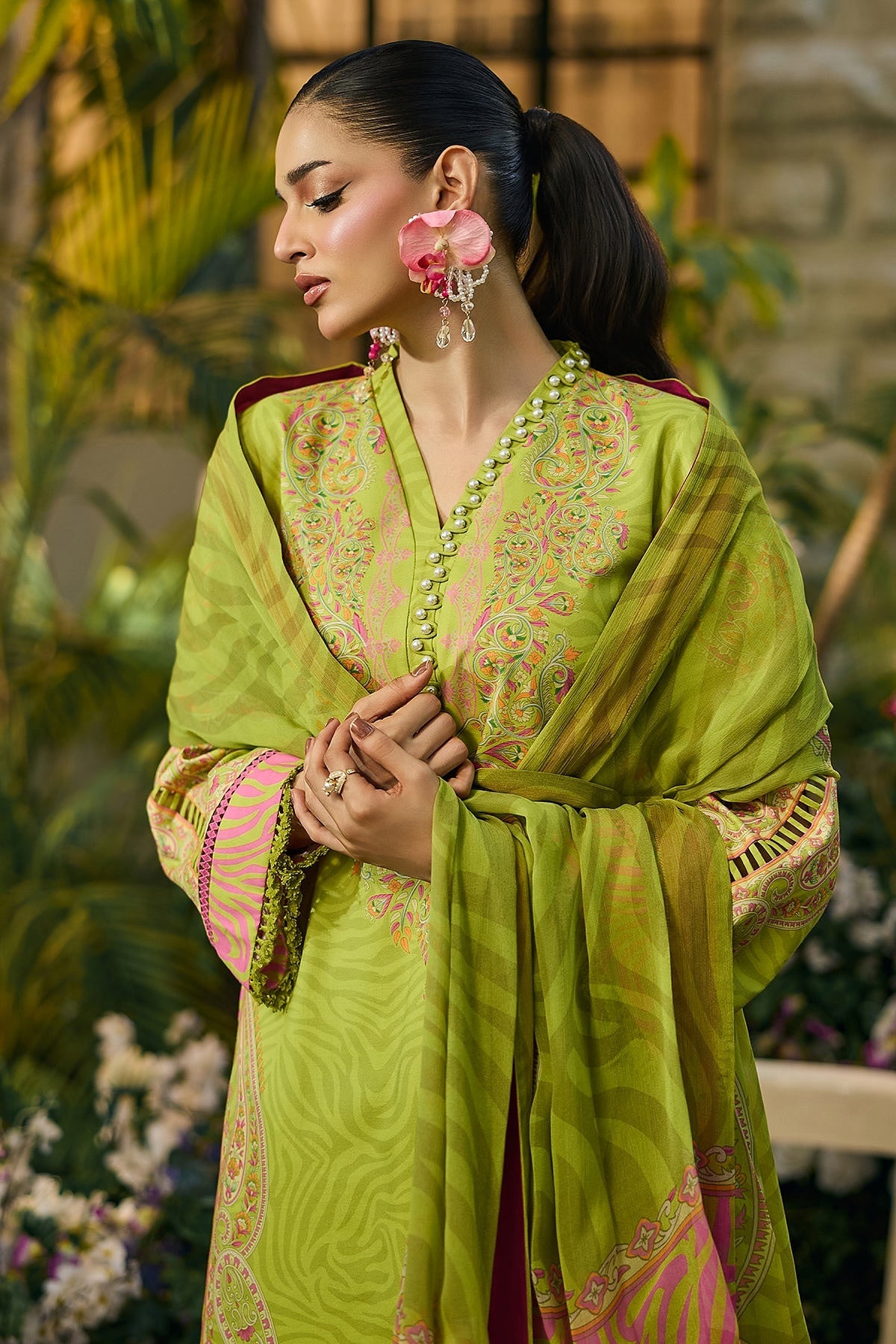 [ SUIT B ] - CHARIZMA C - PRINTS LAWN WITH PRINTED CHIFFON DUPATTA COLLECTION 2026