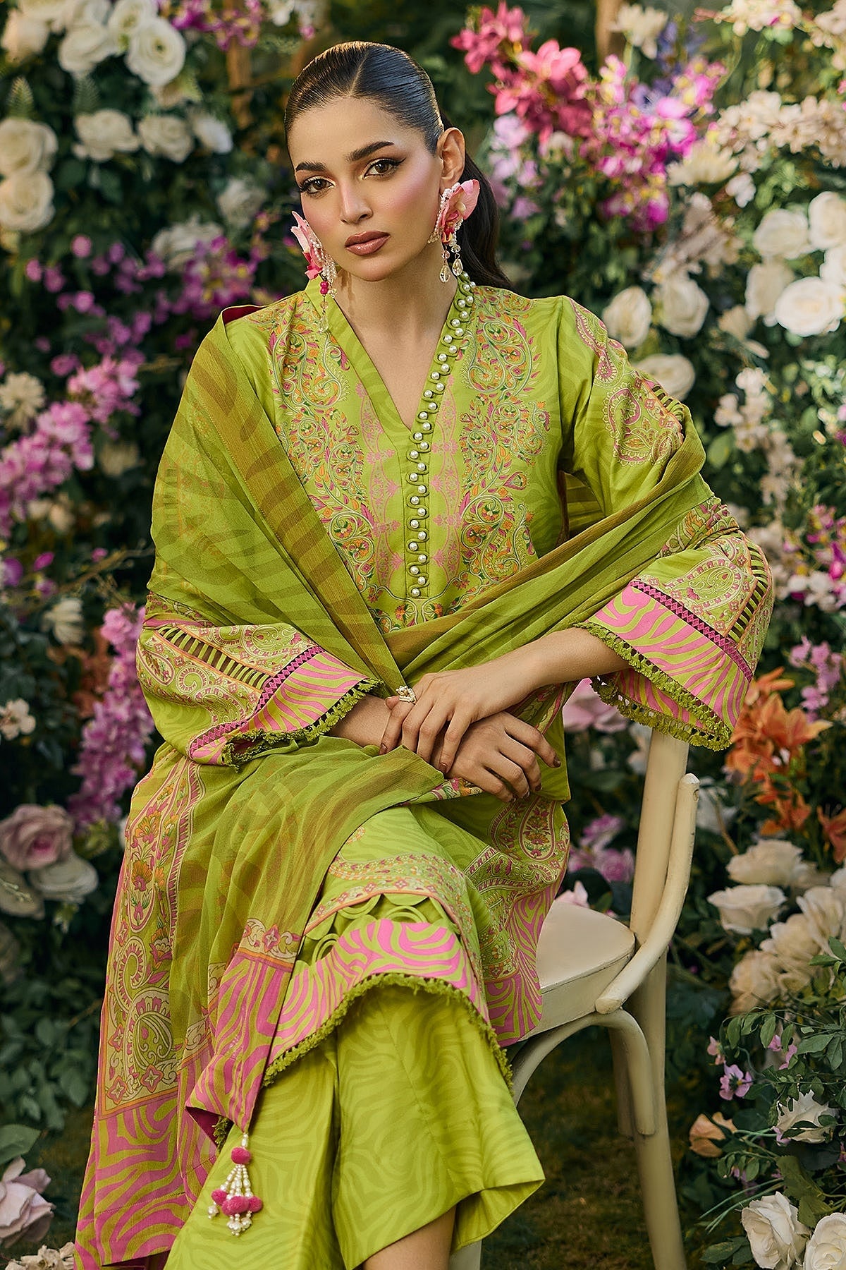 [ SUIT B ] - CHARIZMA C - PRINTS LAWN WITH PRINTED CHIFFON DUPATTA COLLECTION 2026