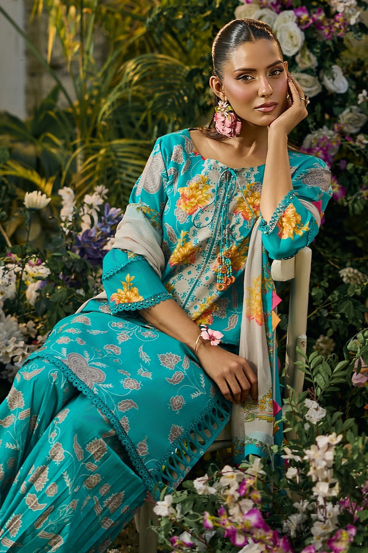 [ SUIT C ] - CHARIZMA C - PRINTS LAWN WITH PRINTED CHIFFON DUPATTA COLLECTION 2026
