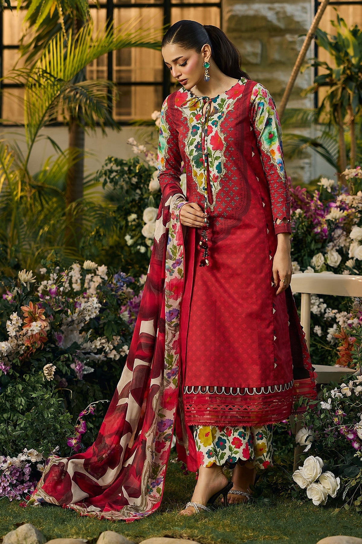 [ SUIT D ] - CHARIZMA C - PRINTS LAWN WITH PRINTED CHIFFON DUPATTA COLLECTION 2026