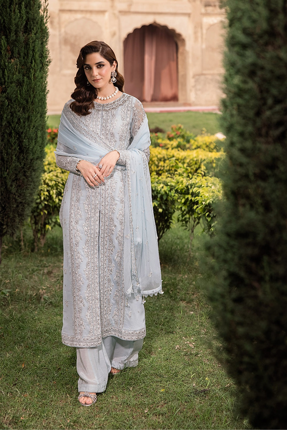 AZURE MAYA ALI LUXE EMBROIDERED CHIFFON COLLECTION 2025