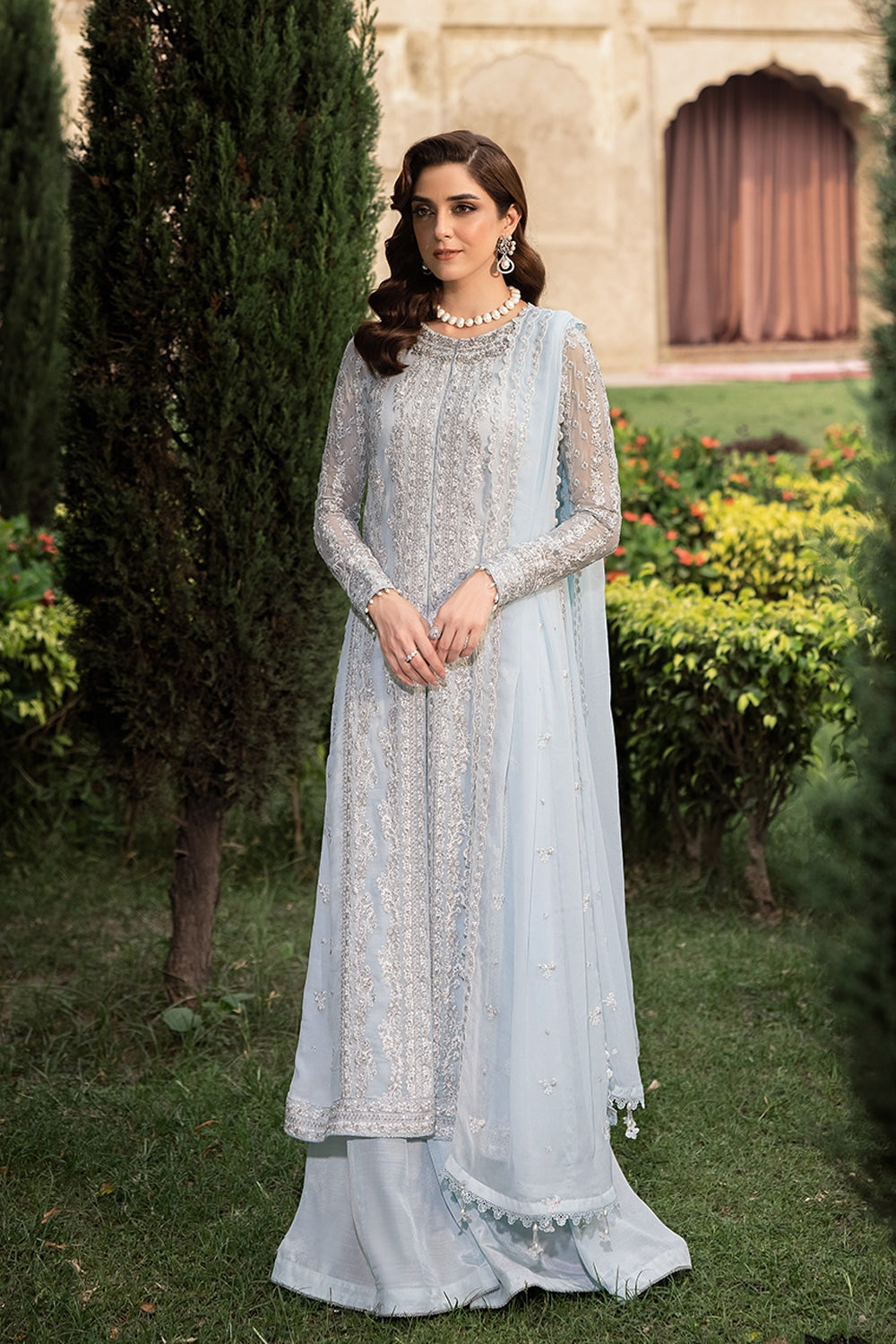 AZURE MAYA ALI LUXE EMBROIDERED CHIFFON COLLECTION 2025