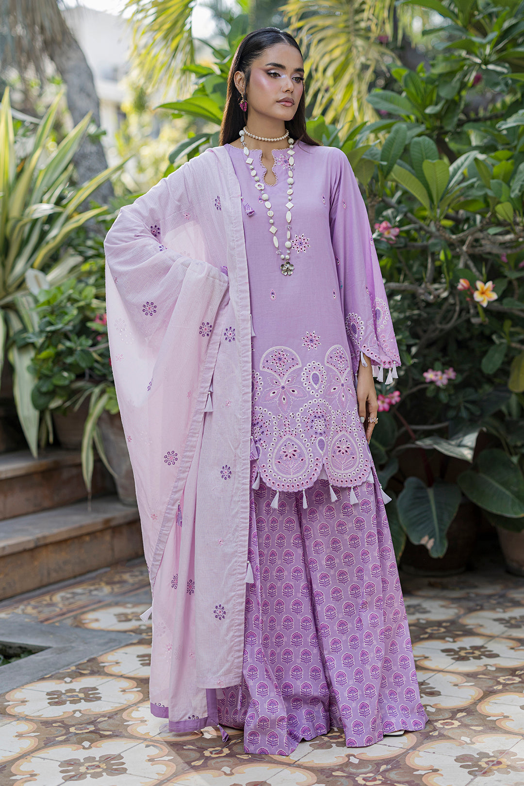 [ SUIT A ] - ZELLBURY CHIKANKARI LAWN EMBROIDERED COLLECTION 2026
