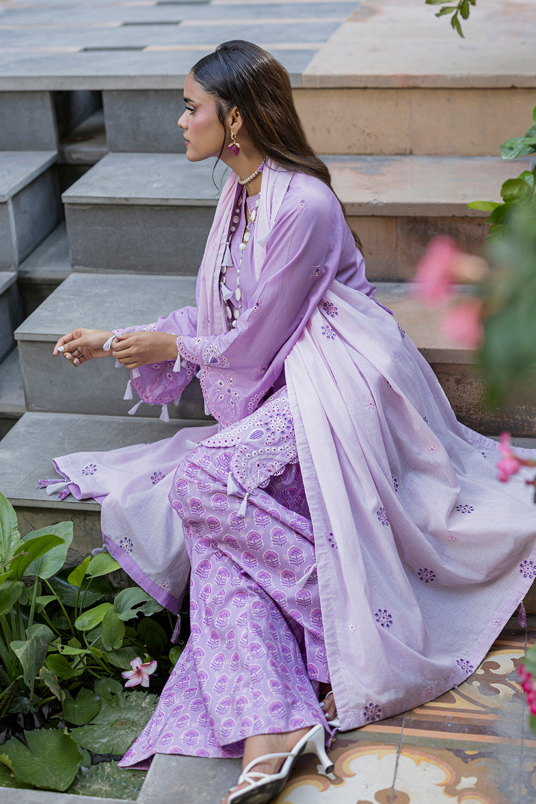 [ SUIT A ] - ZELLBURY CHIKANKARI LAWN EMBROIDERED COLLECTION 2026