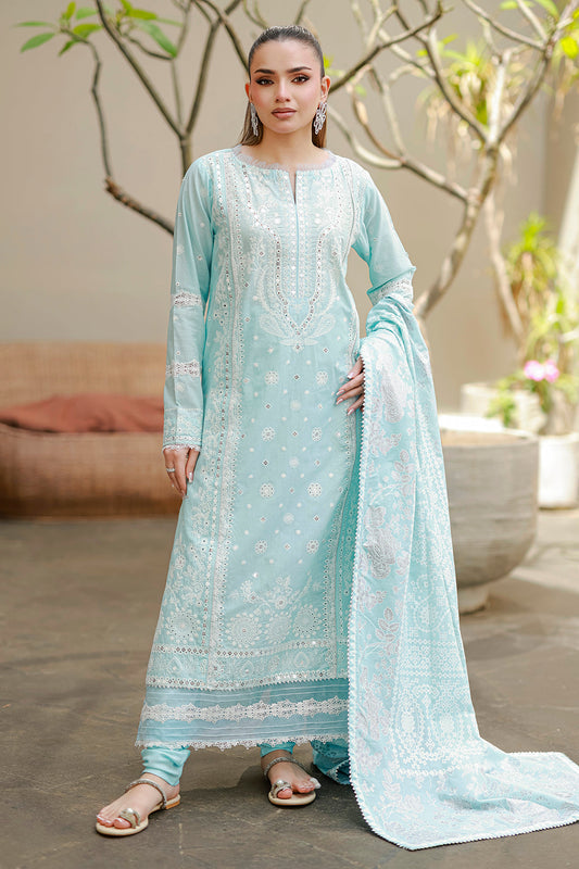 [ SUIT D ] - ZELLBURY CHIKANKARI LAWN EMBROIDERED COLLECTION 2026