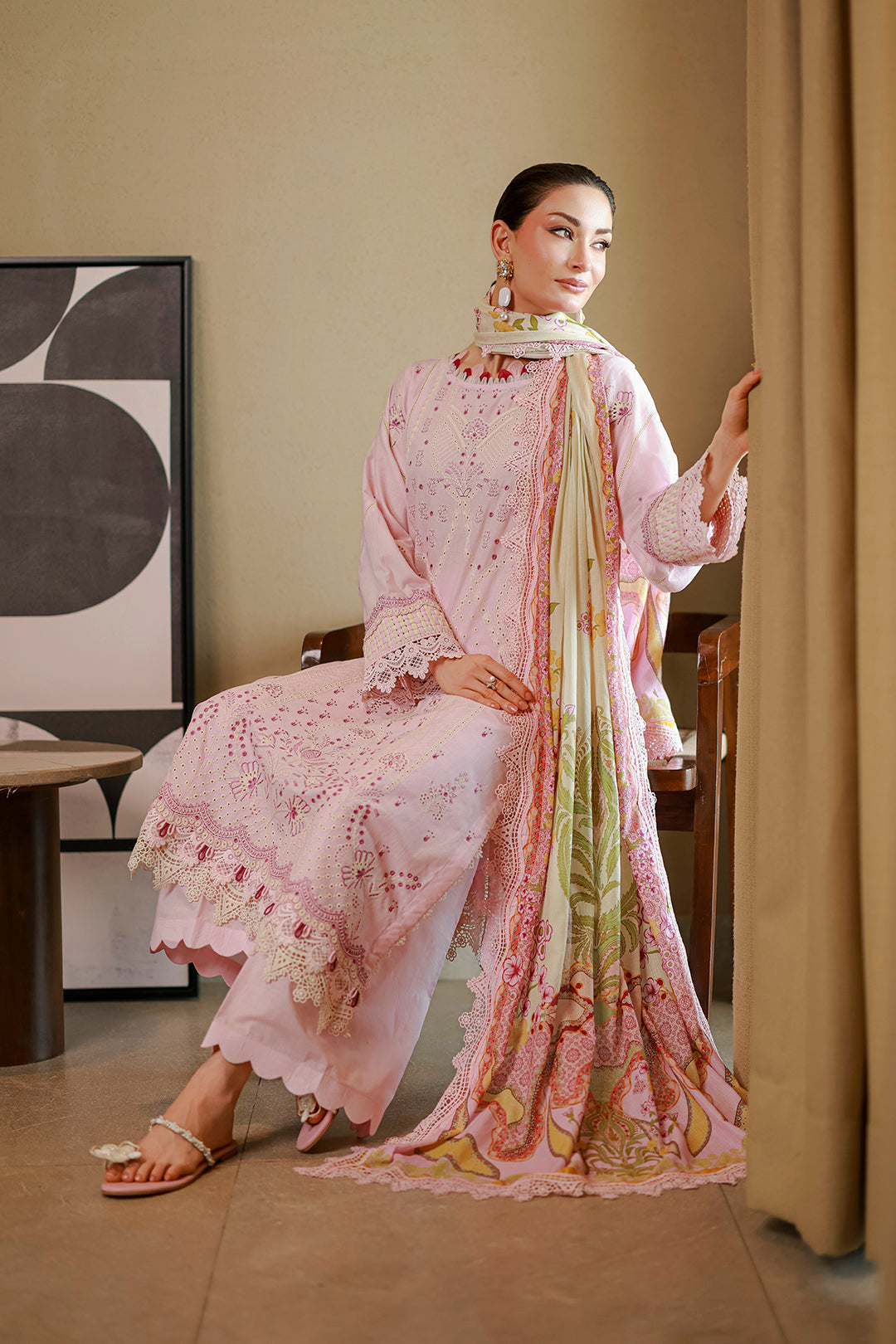 [ SUIT E ] - ZELLBURY CHIKANKARI LAWN EMBROIDERED COLLECTION 2026