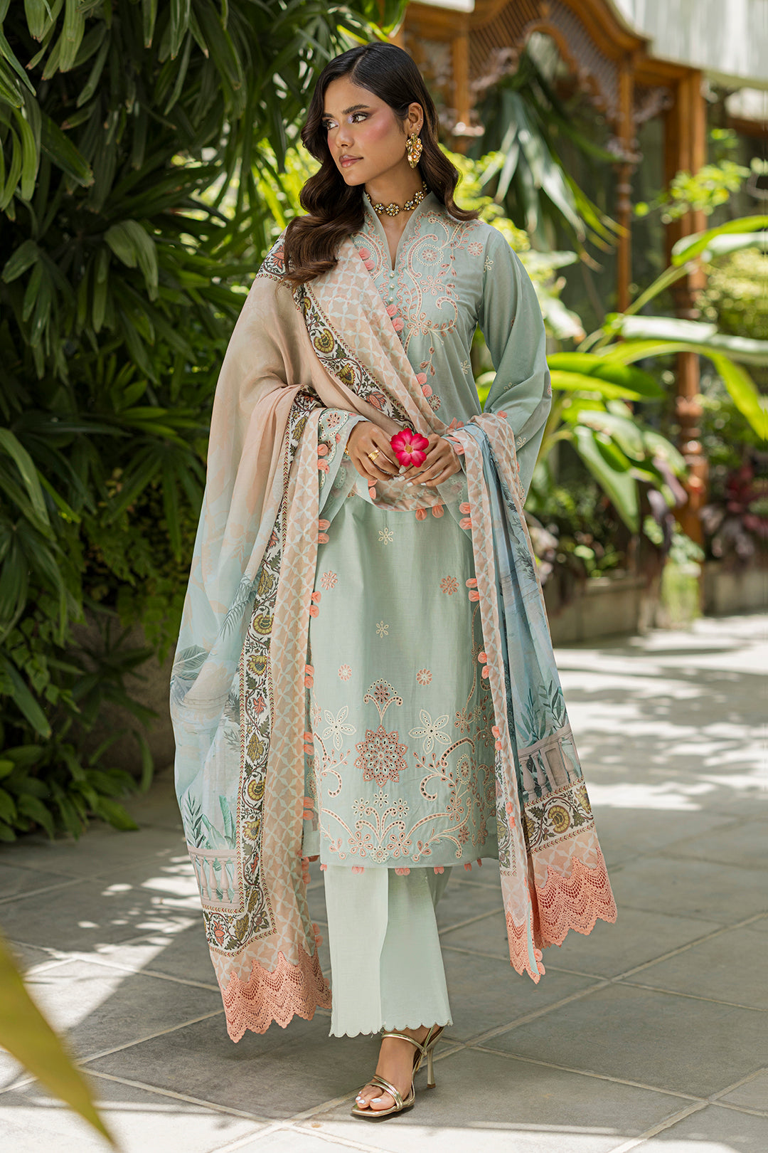 [ SUIT K ] - ZELLBURY CHIKANKARI LAWN EMBROIDERED COLLECTION 2026