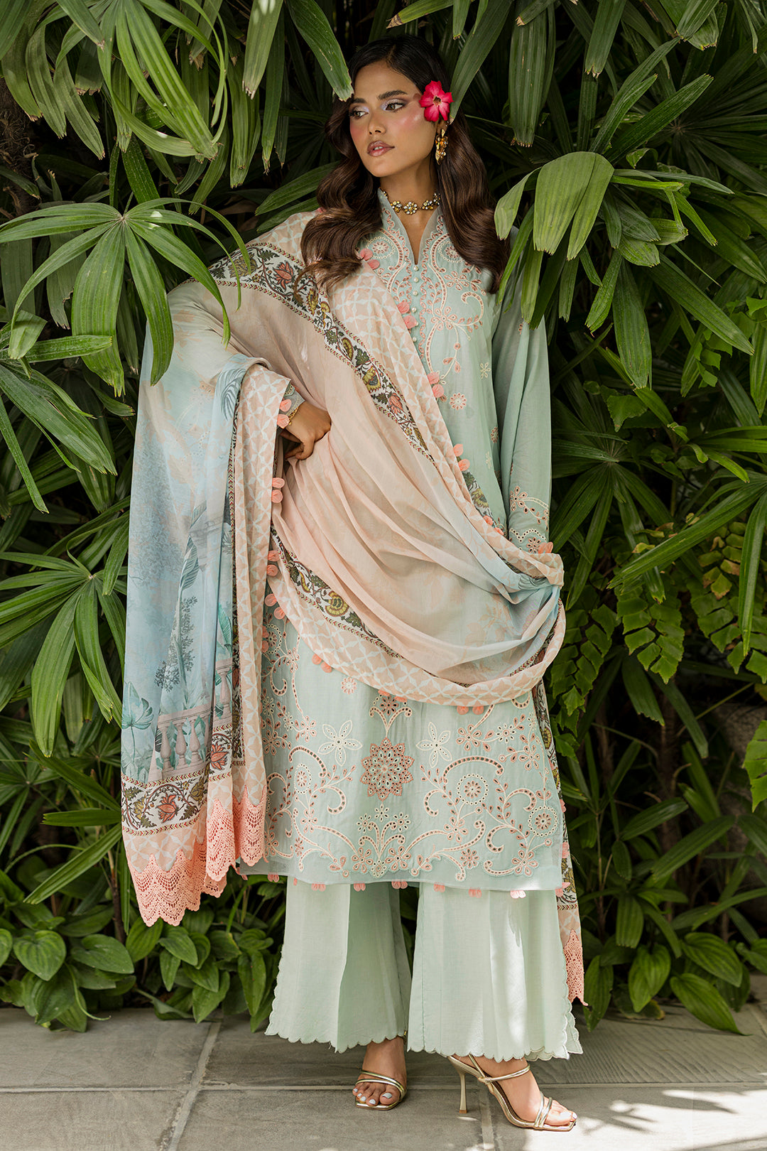 [ SUIT K ] - ZELLBURY CHIKANKARI LAWN EMBROIDERED COLLECTION 2026