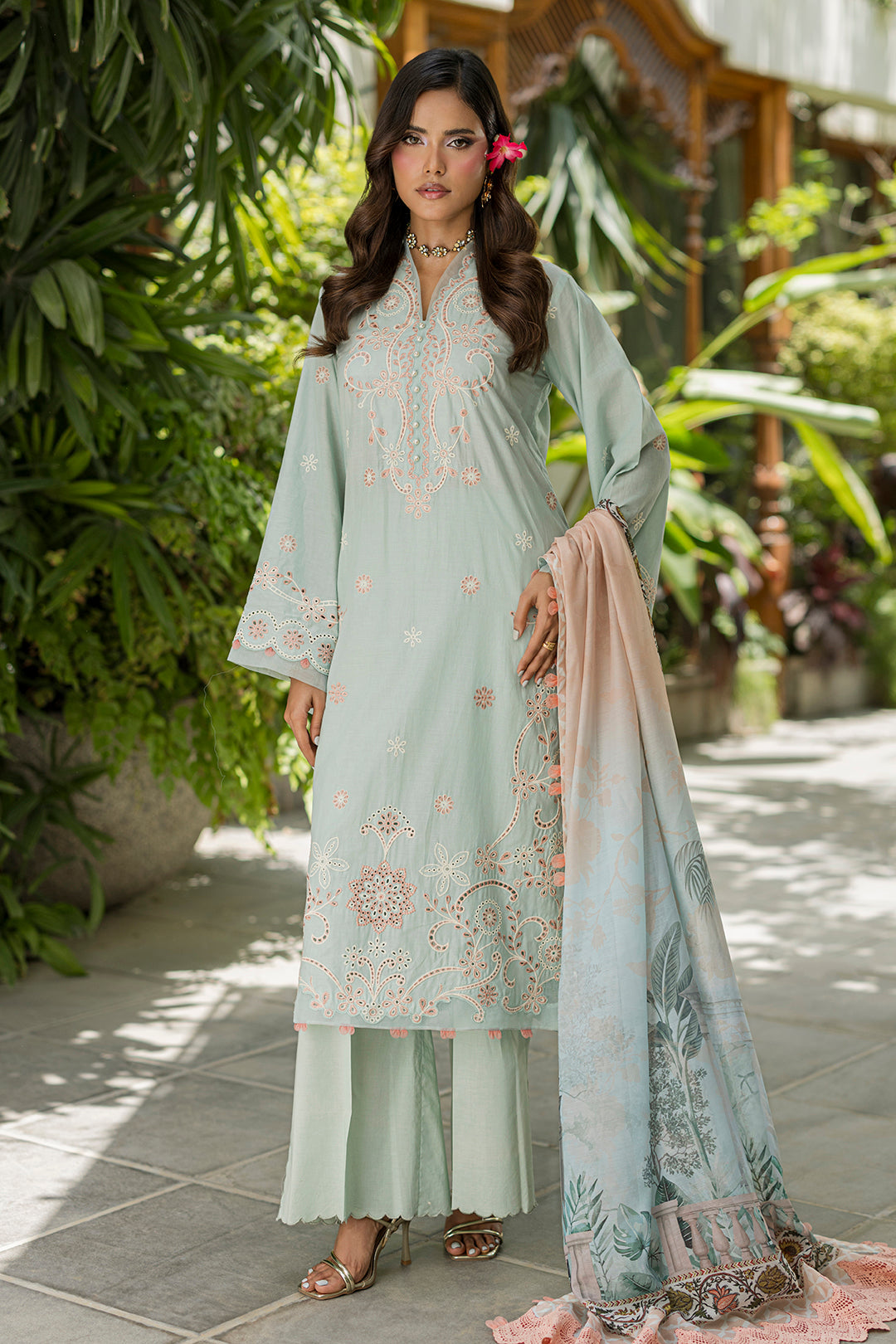 [ SUIT K ] - ZELLBURY CHIKANKARI LAWN EMBROIDERED COLLECTION 2026