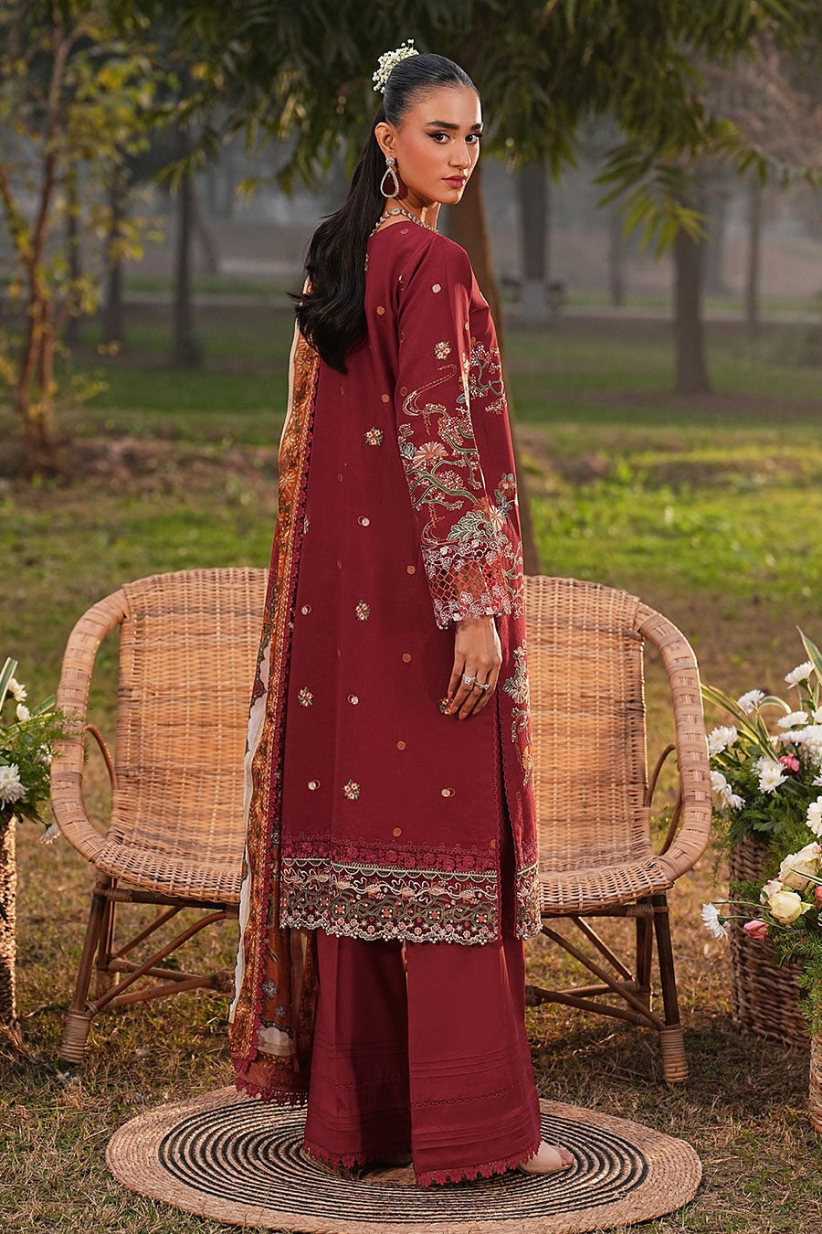 [ SUIT B ] - RAMSHA GHAZAL LUXURY LAWN VOL 6 COLLECTION 2026
