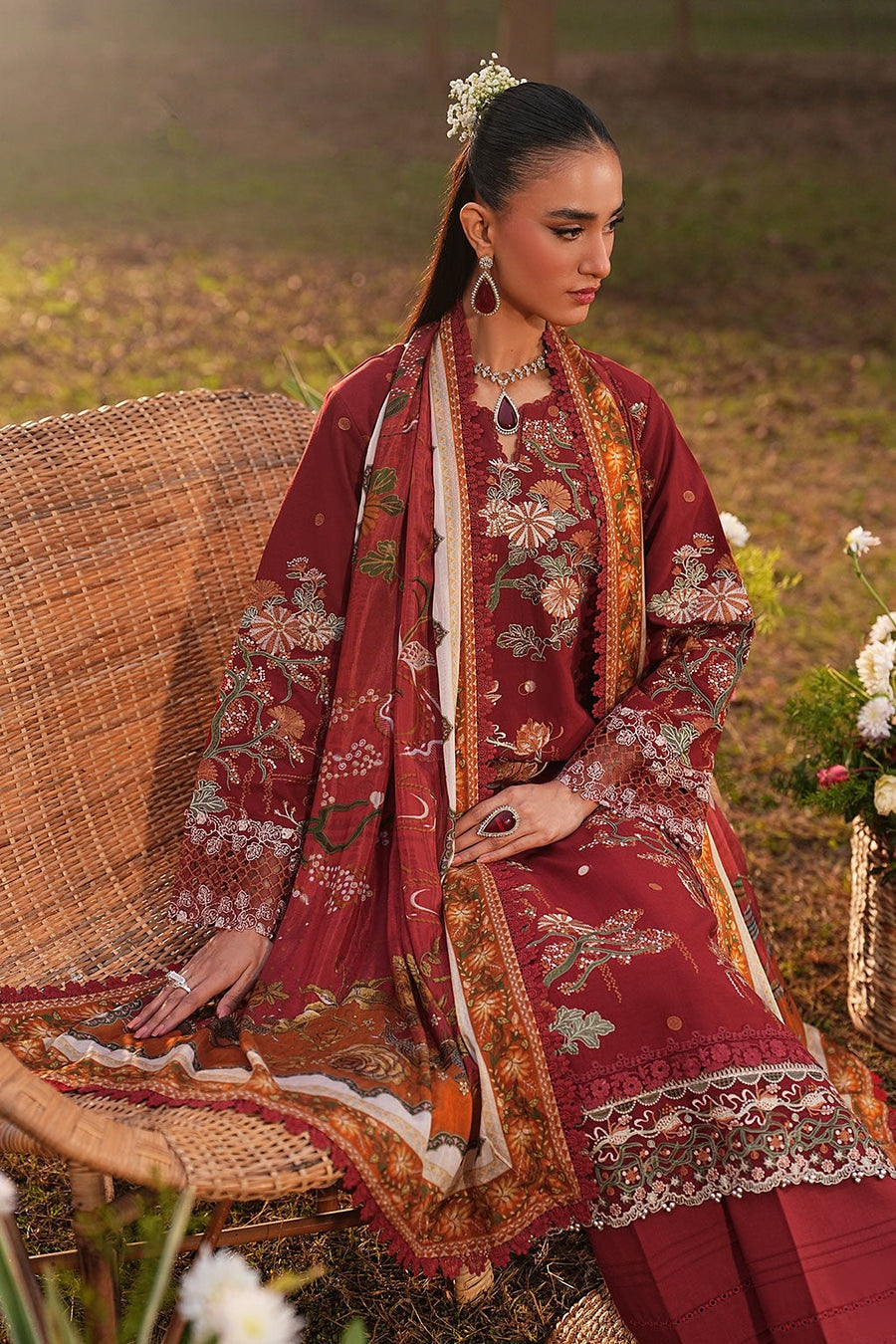 [ SUIT B ] - RAMSHA GHAZAL LUXURY LAWN VOL 6 COLLECTION 2026